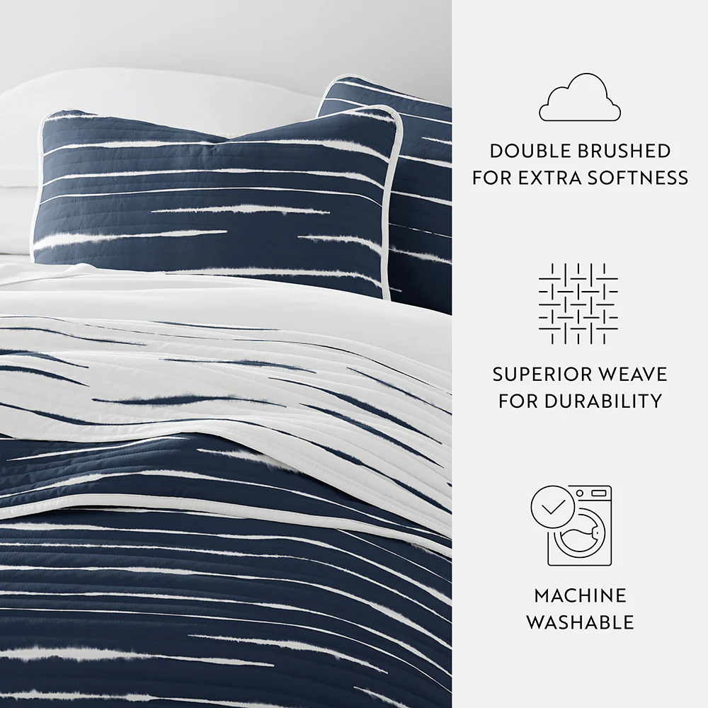 Horizon Lines Reversible Quilted Coverlet Set - Image 15