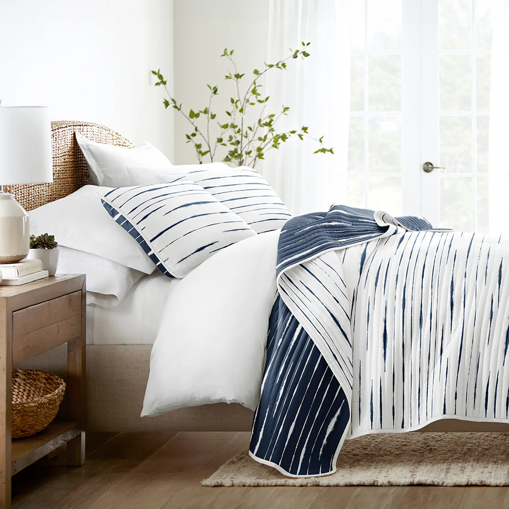 Horizon Lines Reversible Quilted Coverlet Set - Image 3