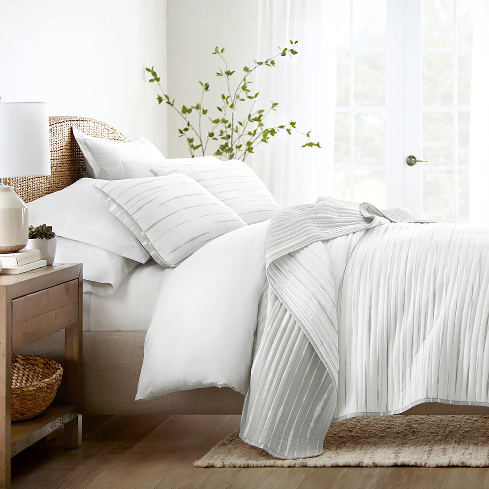 Horizon Lines Reversible Quilted Coverlet Set - Image 4