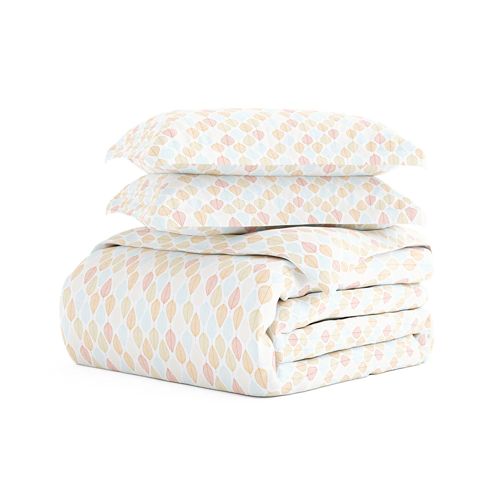 Leaf Pattern 3-Piece Duvet Cover Set - Image 4