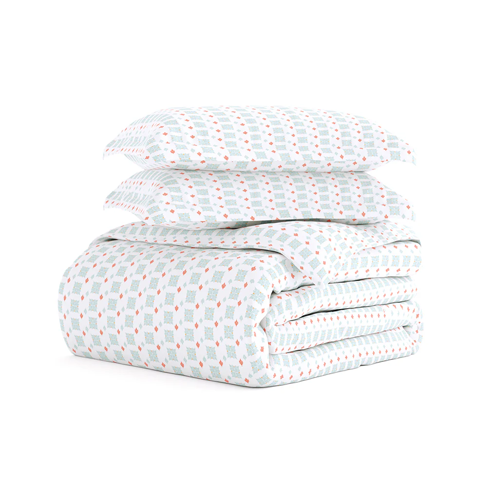 Lights in Blue Pattern 3-Piece Duvet Cover Set - Image 4
