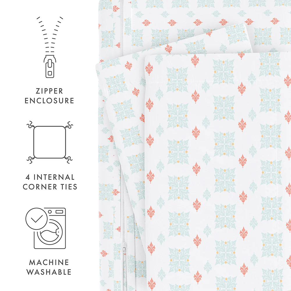 Lights in Blue Pattern 3-Piece Duvet Cover Set - Image 9