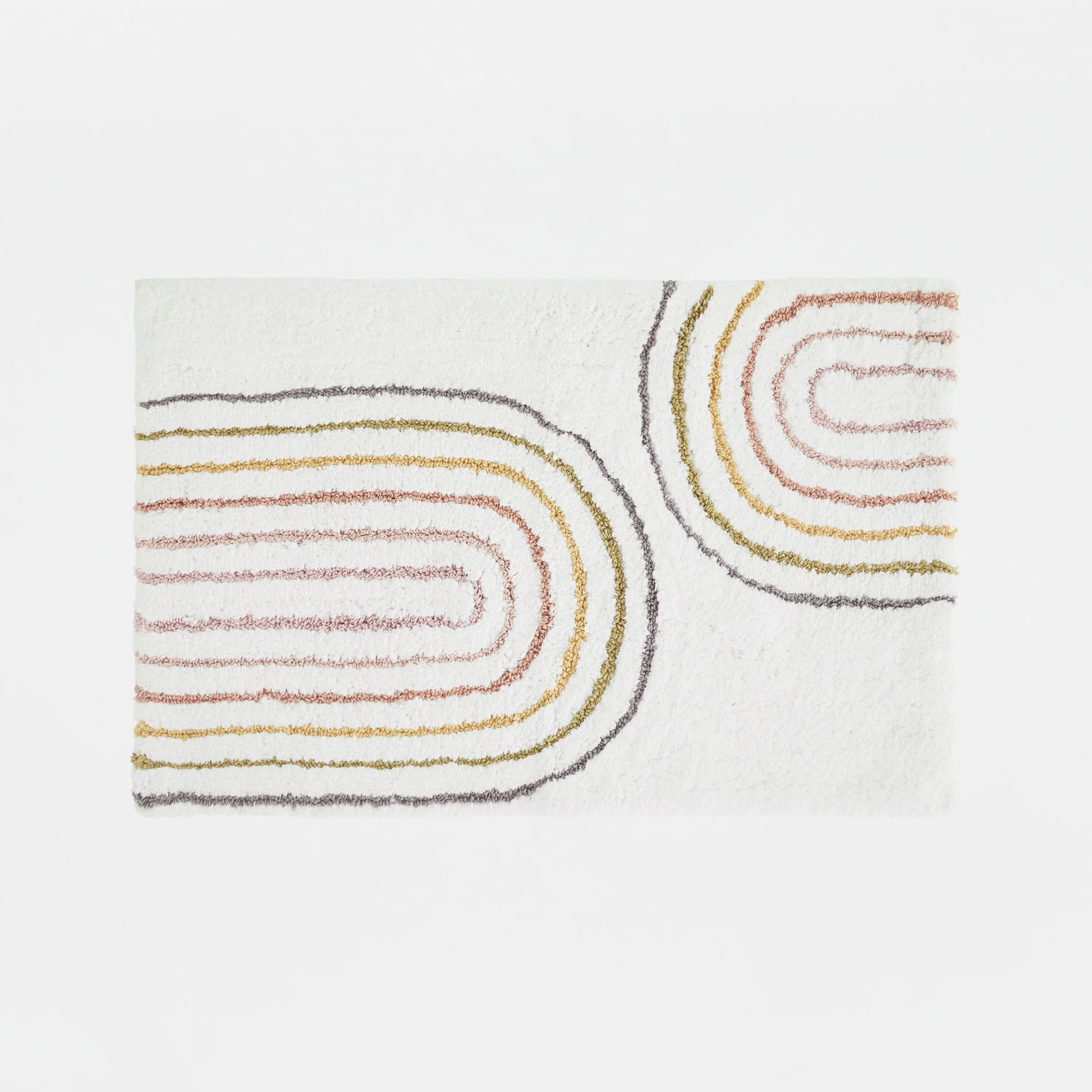 100% Cotton Linear Geo Patterned Bath Mat - Image 10