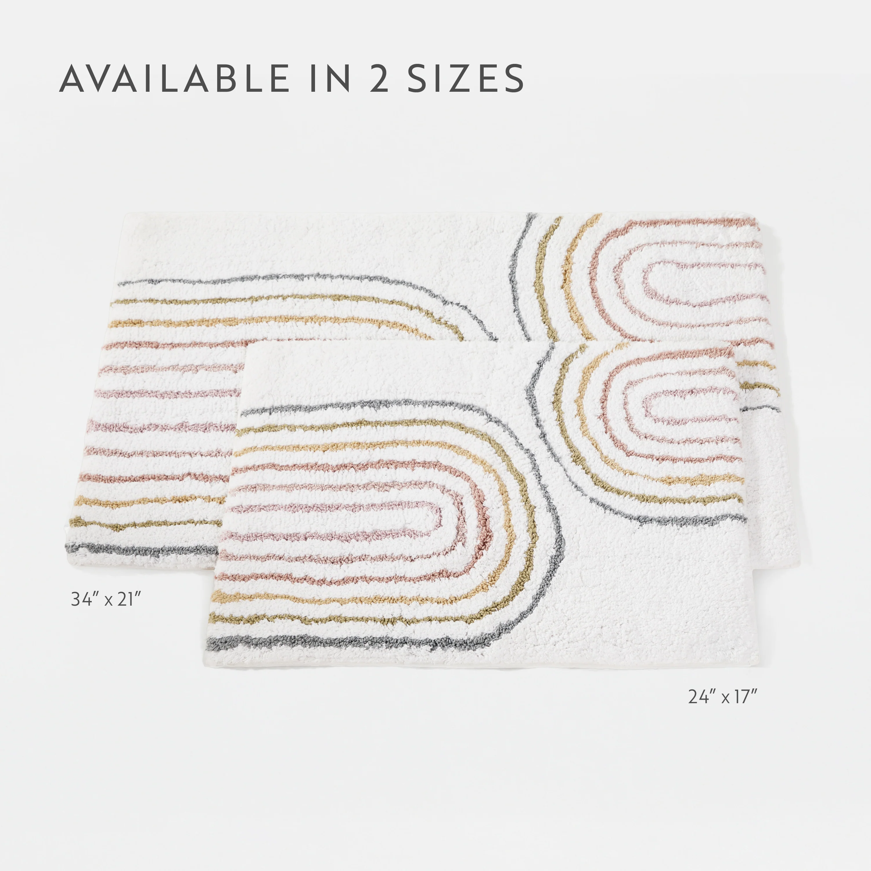 100% Cotton Linear Geo Patterned Bath Mat - Image 30