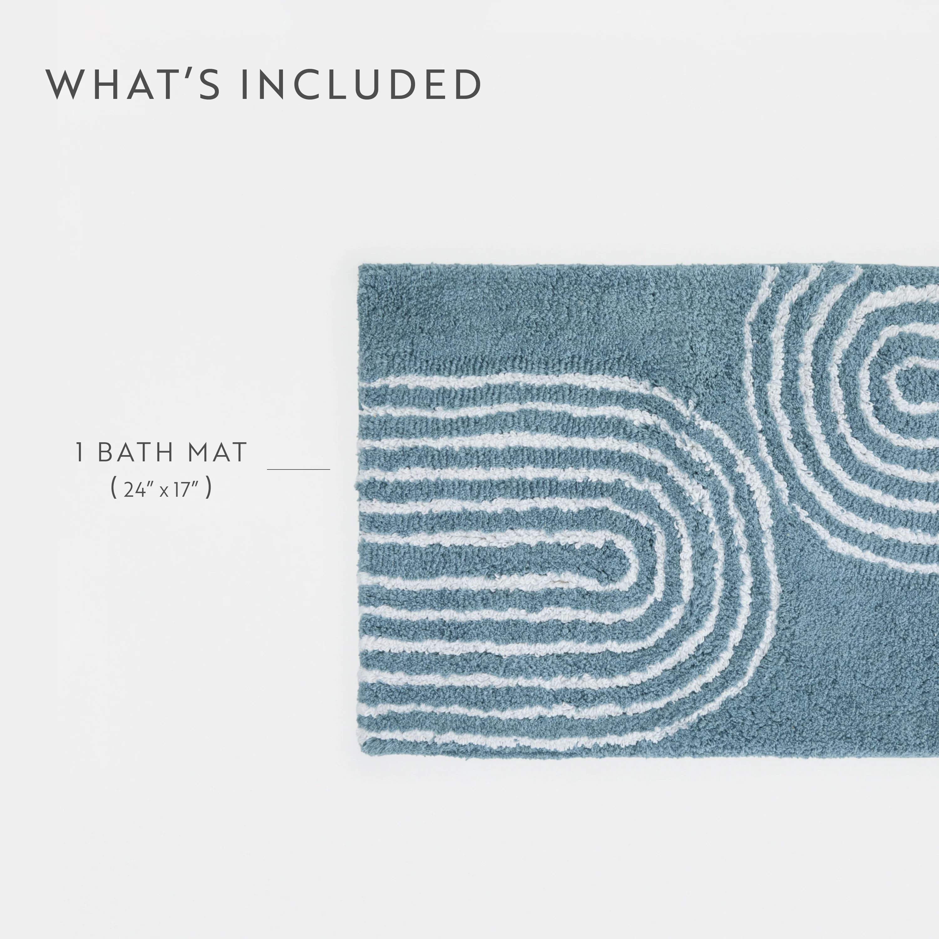 100% Cotton Linear Geo Patterned Bath Mat - Image 31