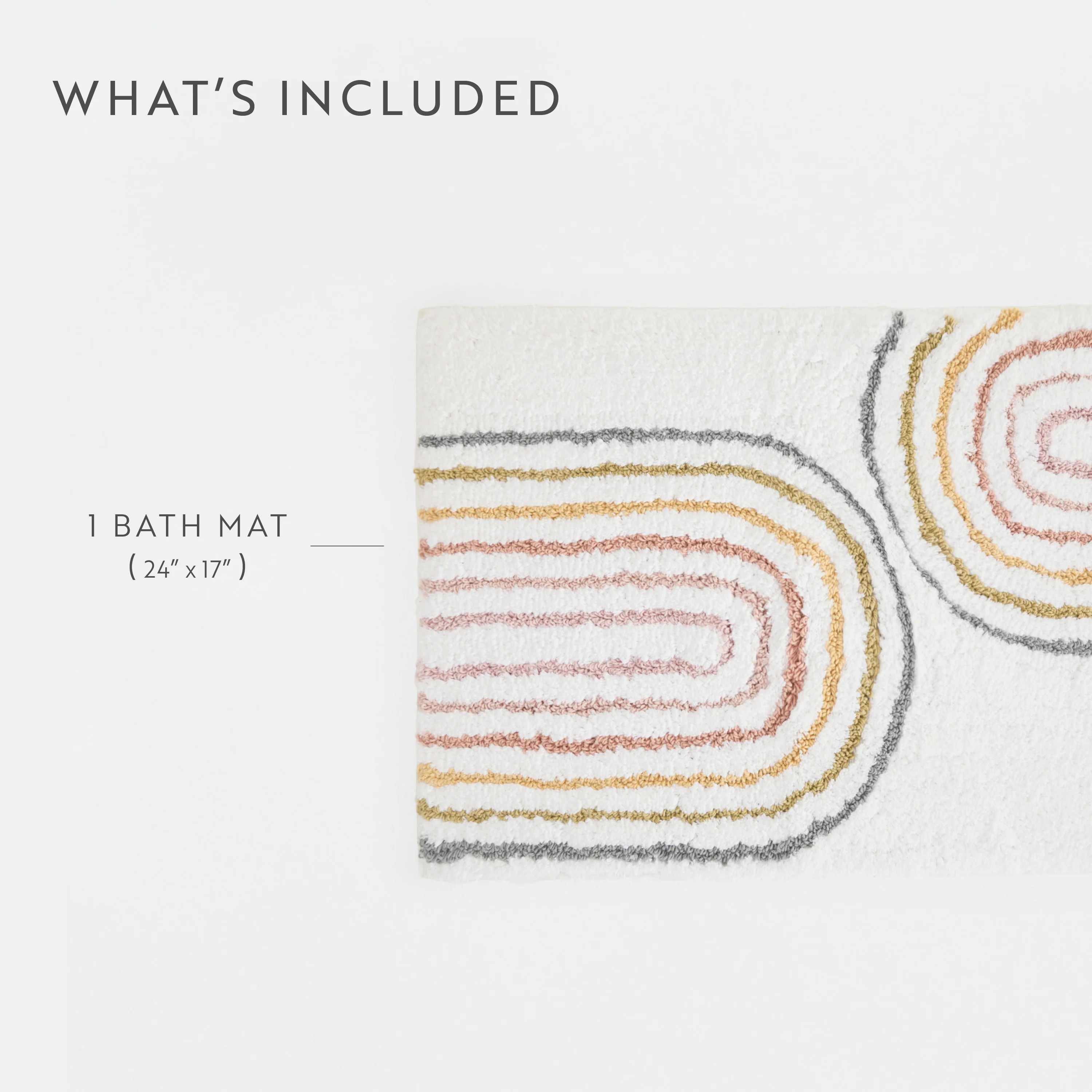 100% Cotton Linear Geo Patterned Bath Mat - Image 32