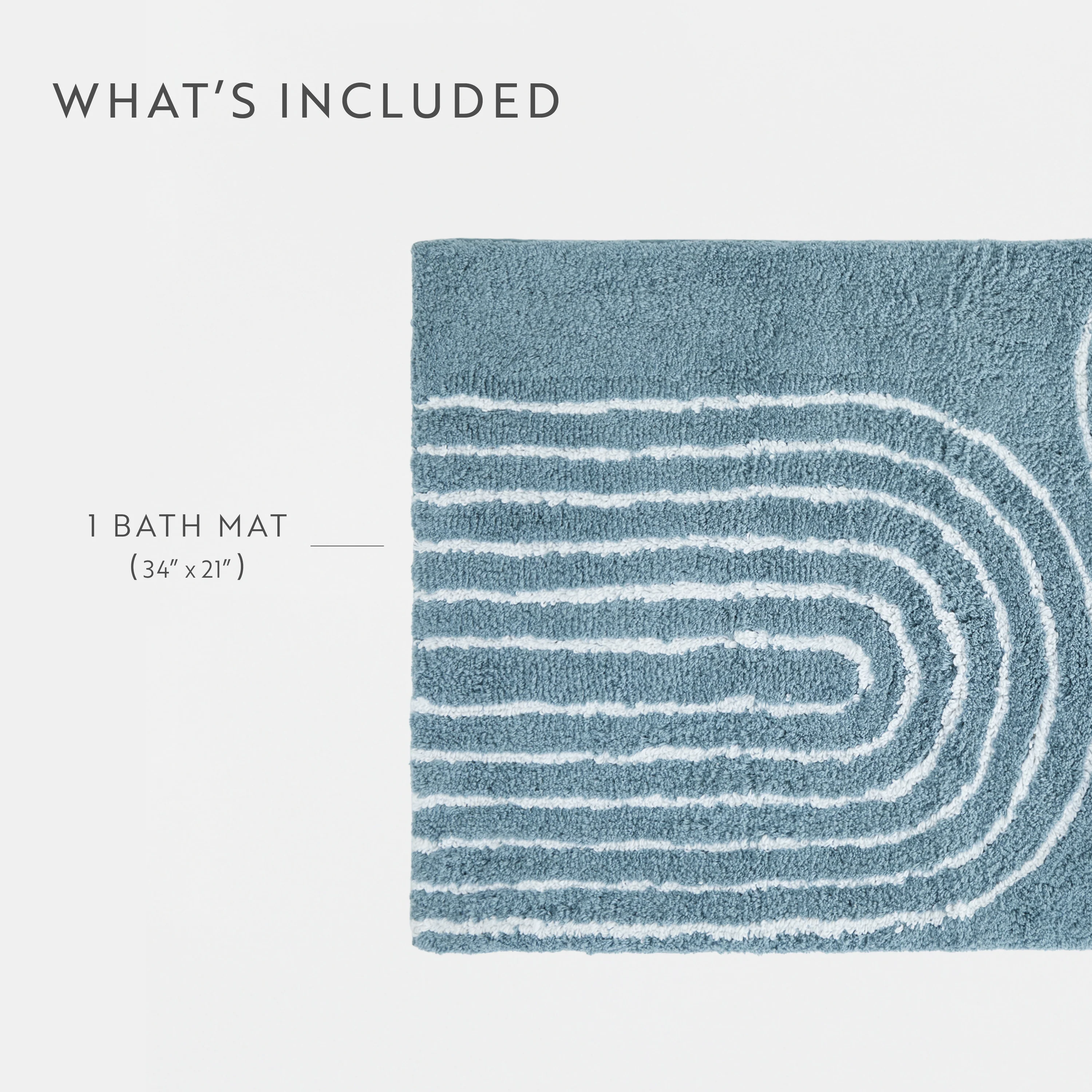 100% Cotton Linear Geo Patterned Bath Mat - Image 33