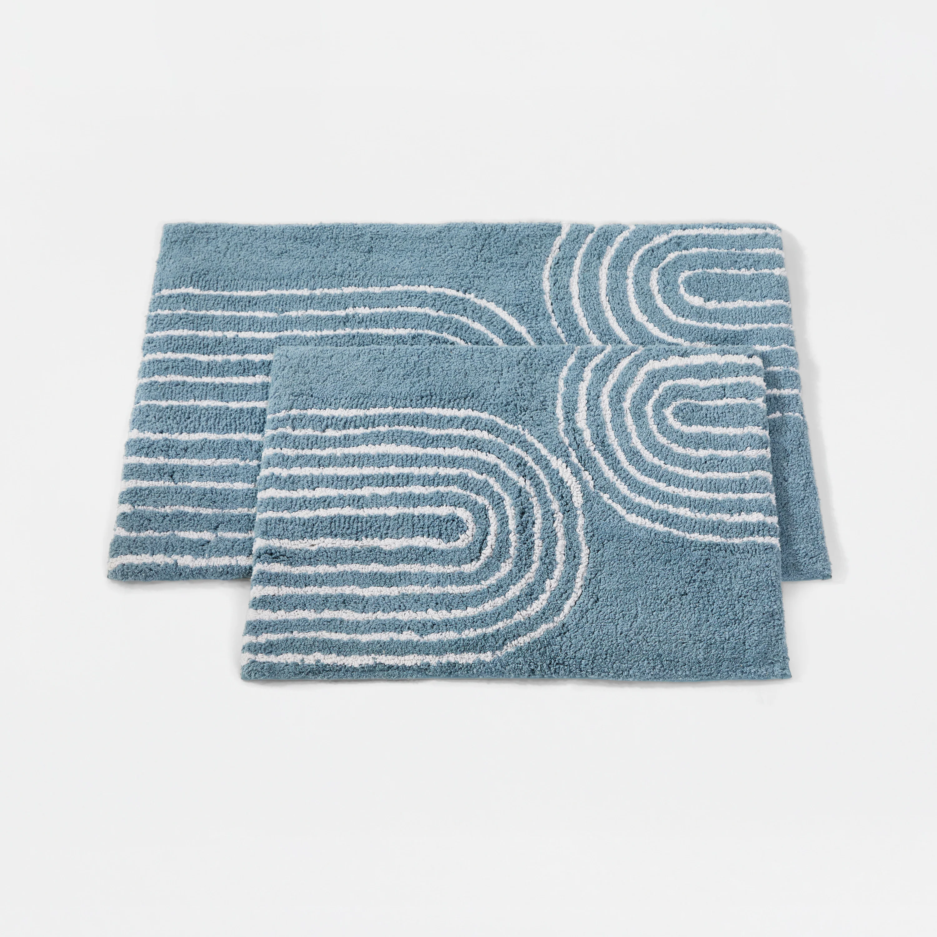 100% Cotton Linear Geo Patterned Bath Mat - Image 5