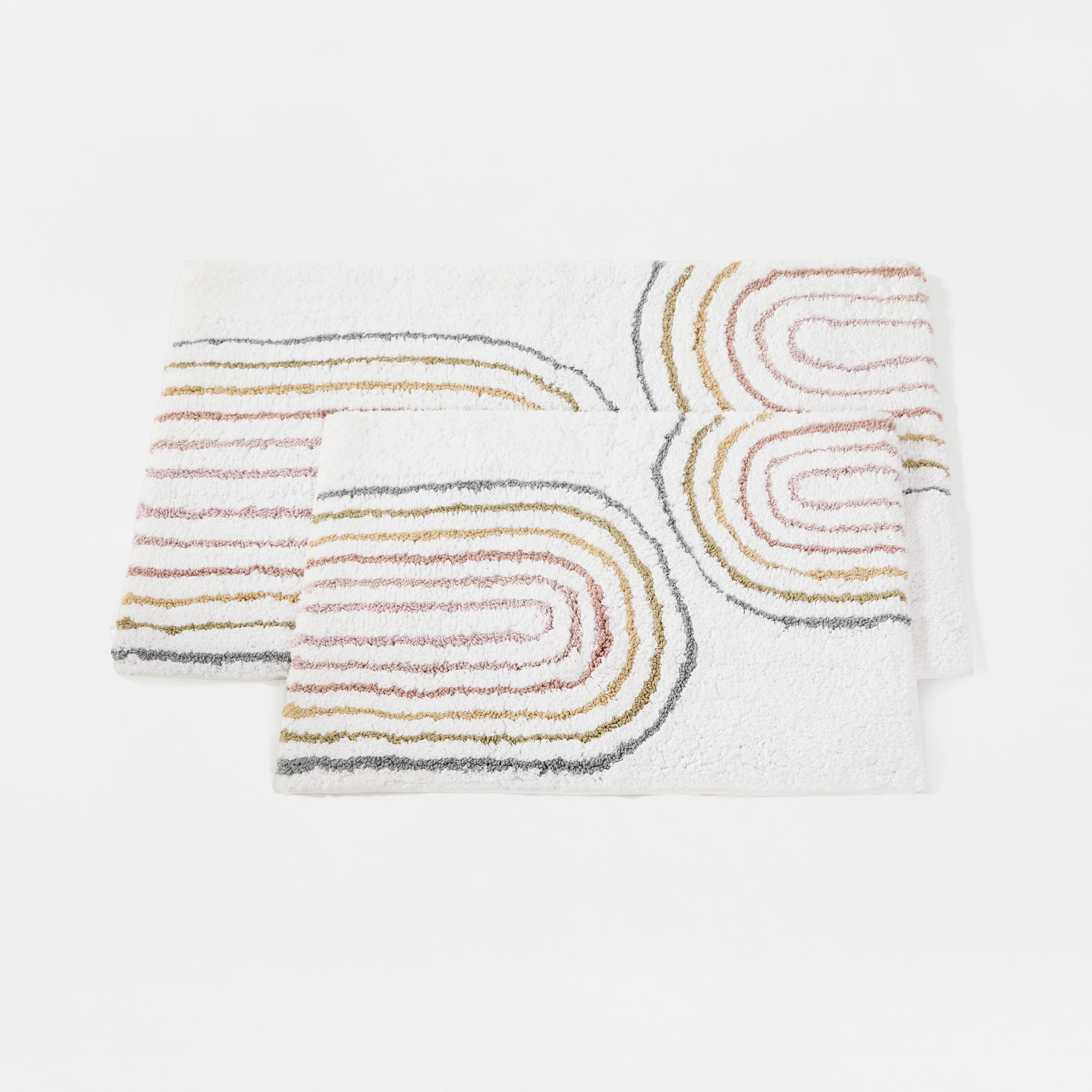 100% Cotton Linear Geo Patterned Bath Mat - Image 6
