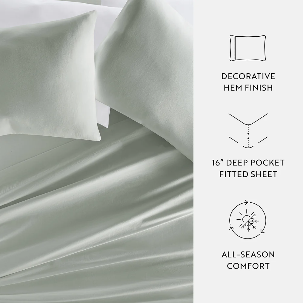 4-Piece 100% Cotton-Long Staple Sheet Set - Image 14