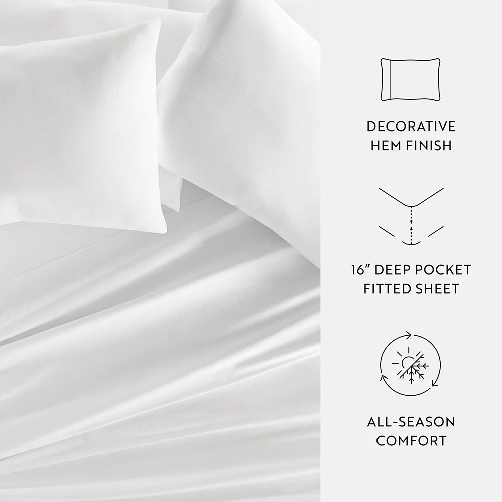 4-Piece 100% Cotton-Long Staple Sheet Set - Image 18