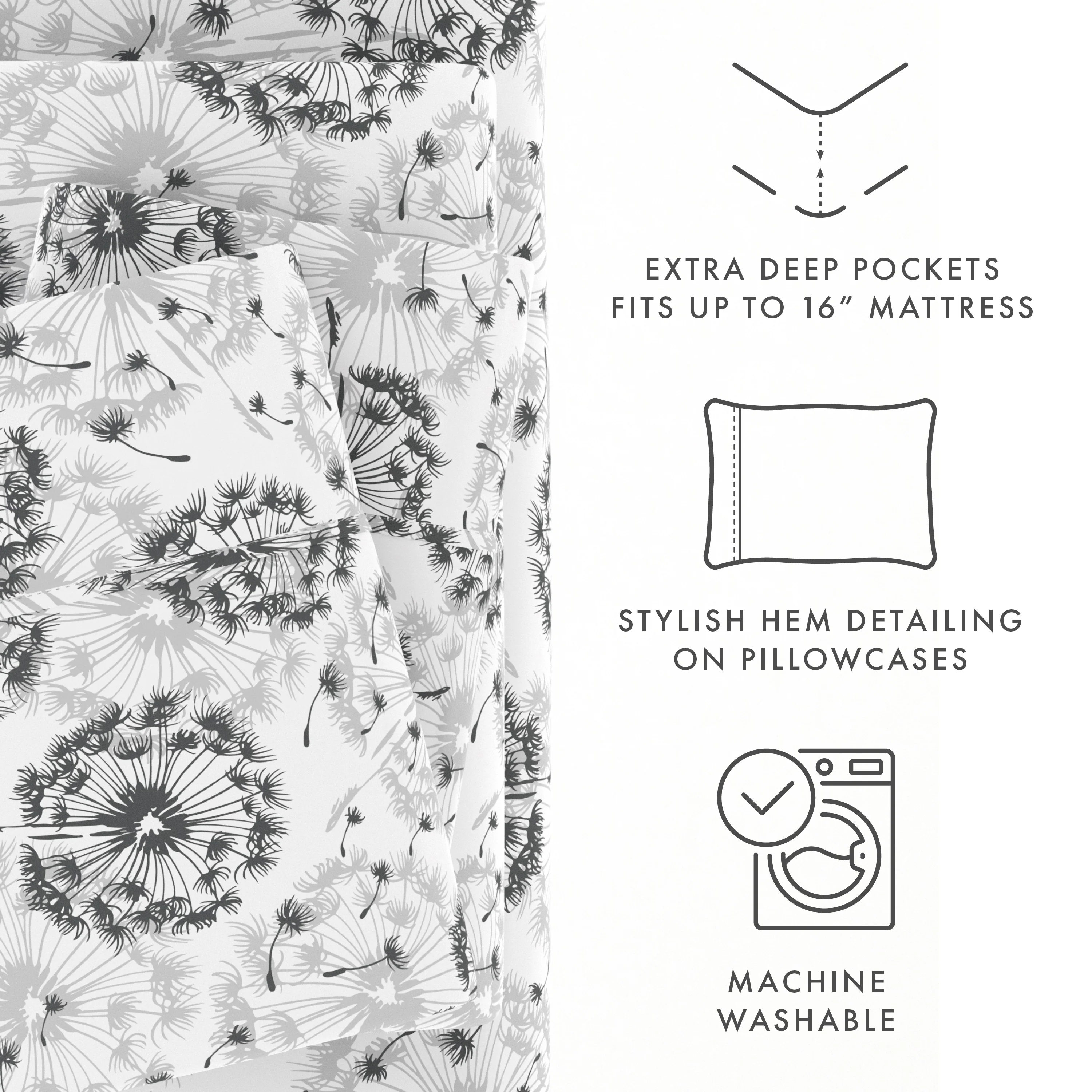 Make A Wish Pattern 4-Piece Sheet Set - Image 7
