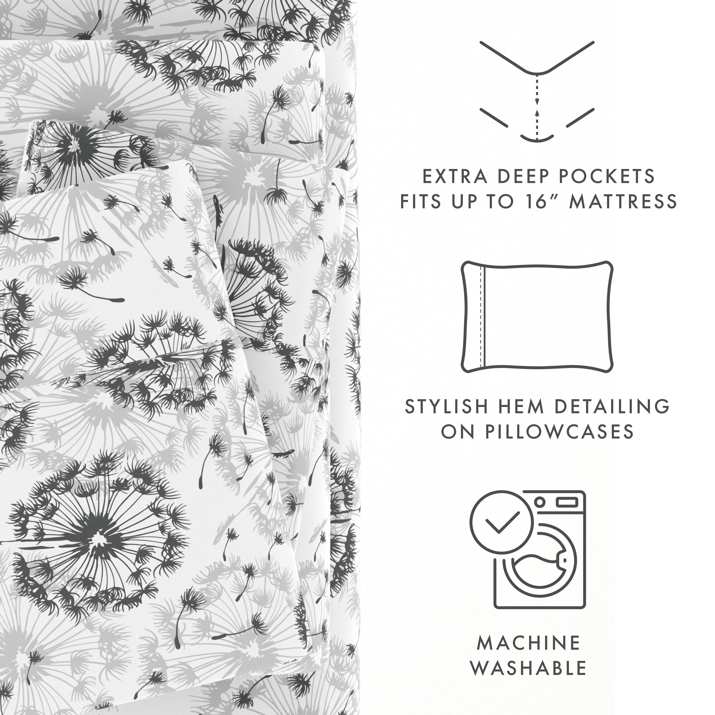 Make A Wish Pattern 4-Piece Sheet Set - Sale - Image 7
