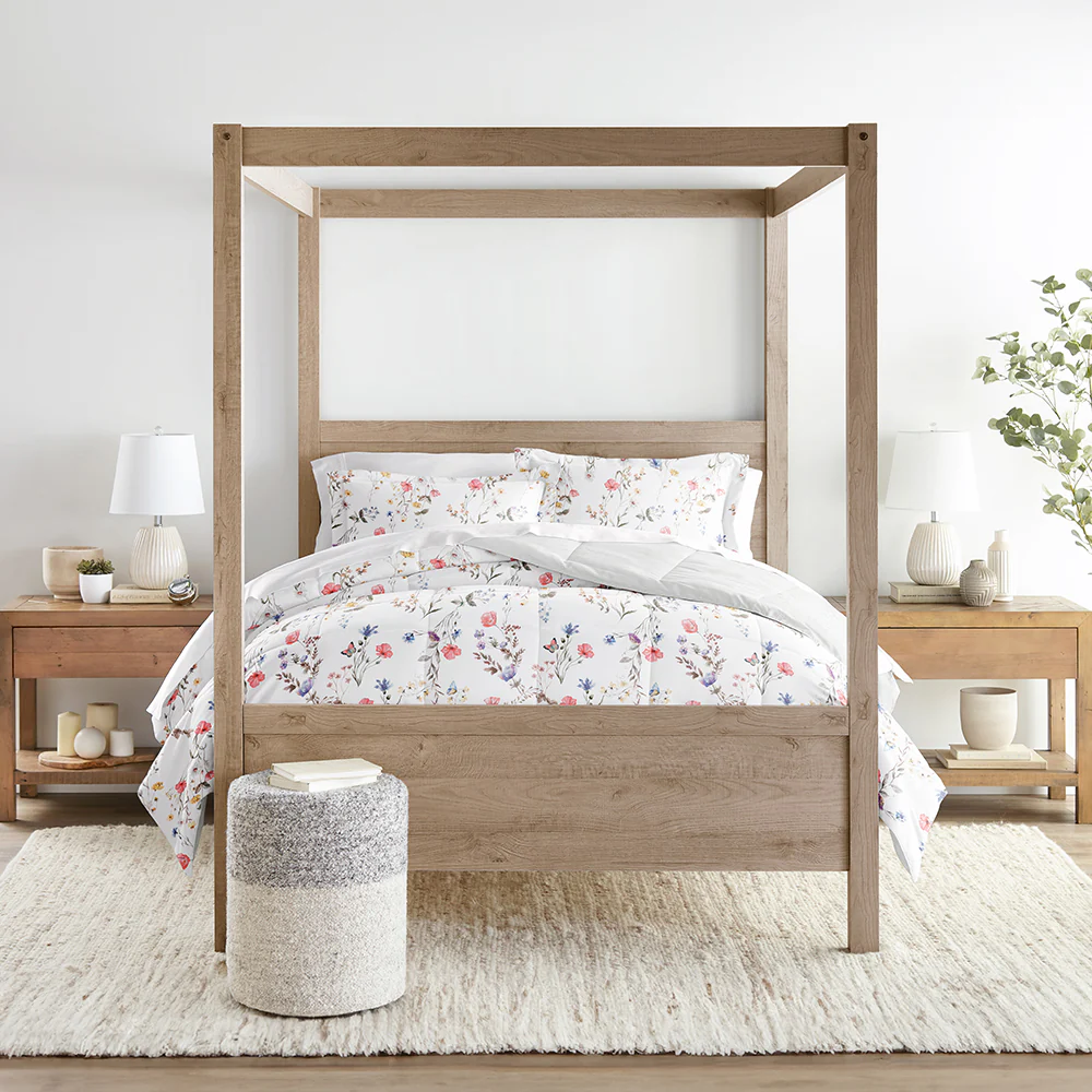 Meadow Floral Reversible Down-Alternative Comforter Set - Image 5