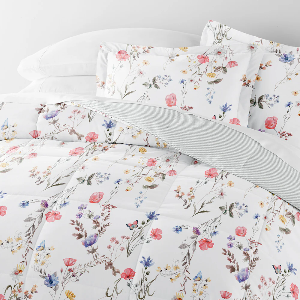 Meadow Floral Reversible Down-Alternative Comforter Set - Image 7