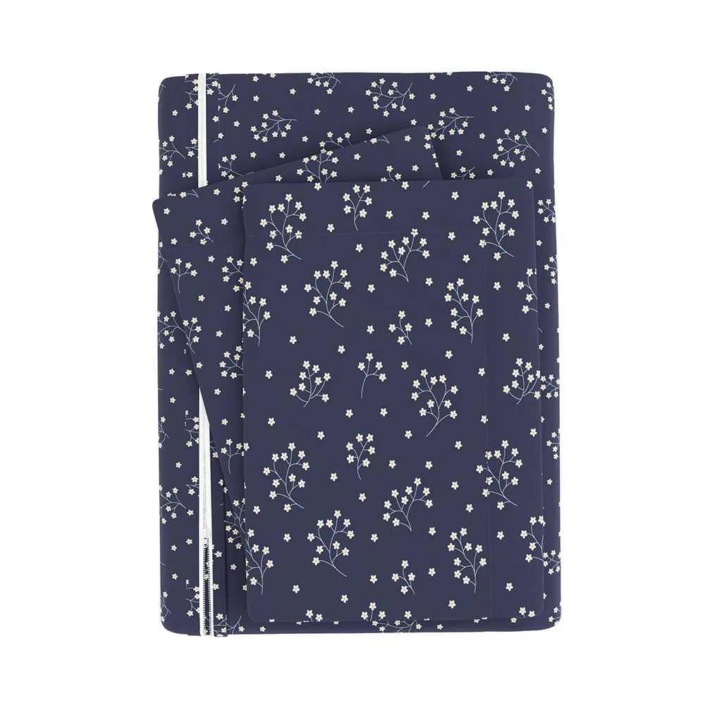 Midnight Blossoms Pattern 3-Piece Duvet Cover Set - Image 6