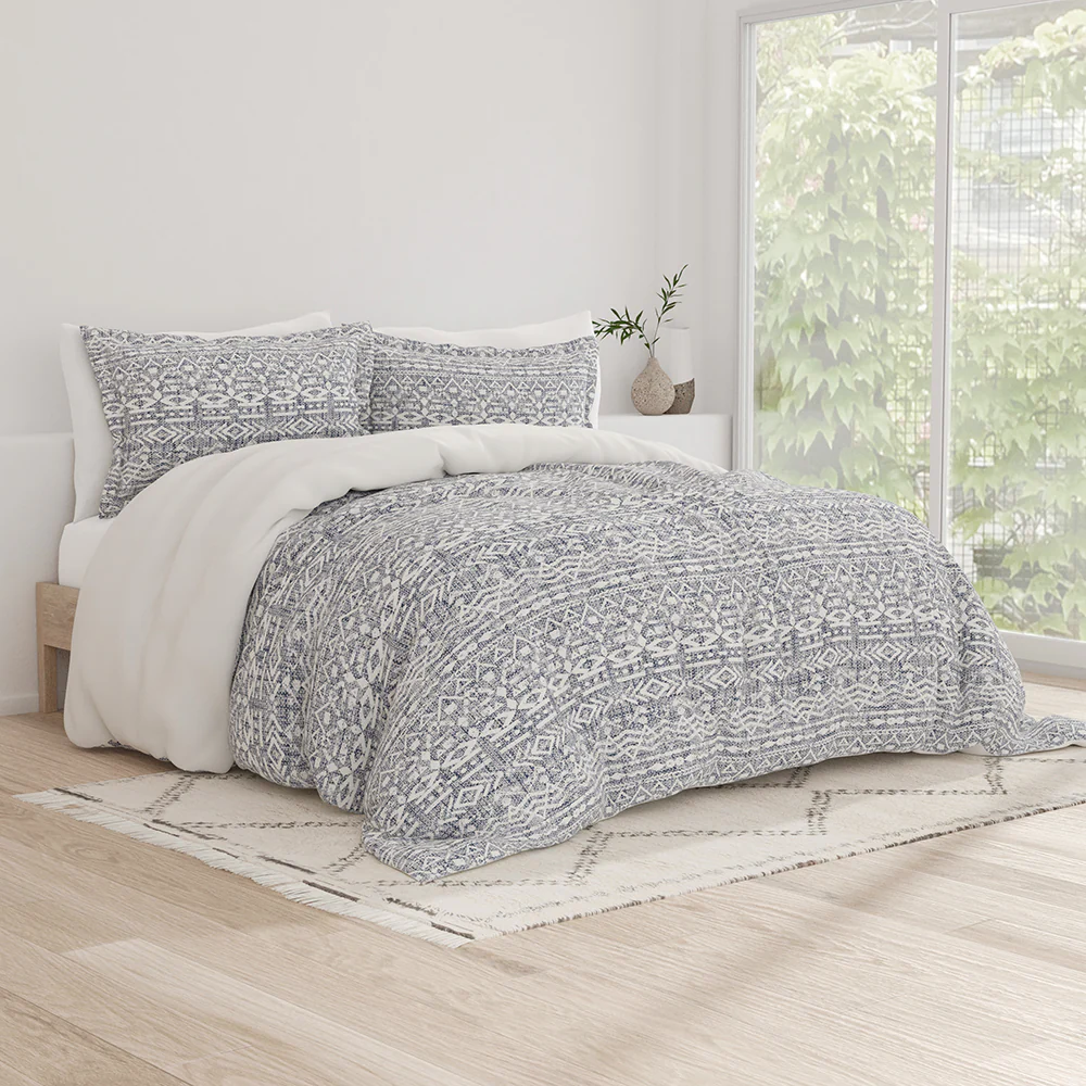 Modern Rustic Pattern 3-Piece Reversible Duvet Cover Set - Image 3