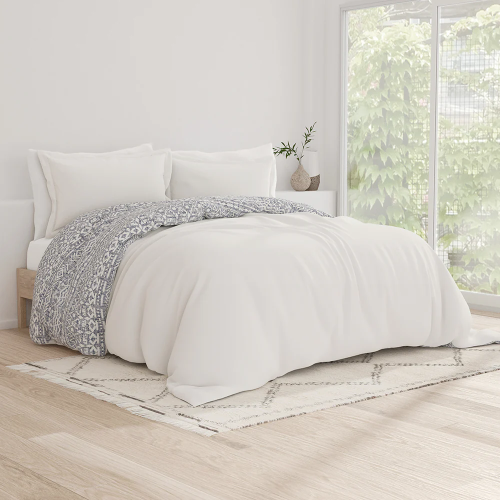 Modern Rustic Pattern 3-Piece Reversible Duvet Cover Set - Image 4