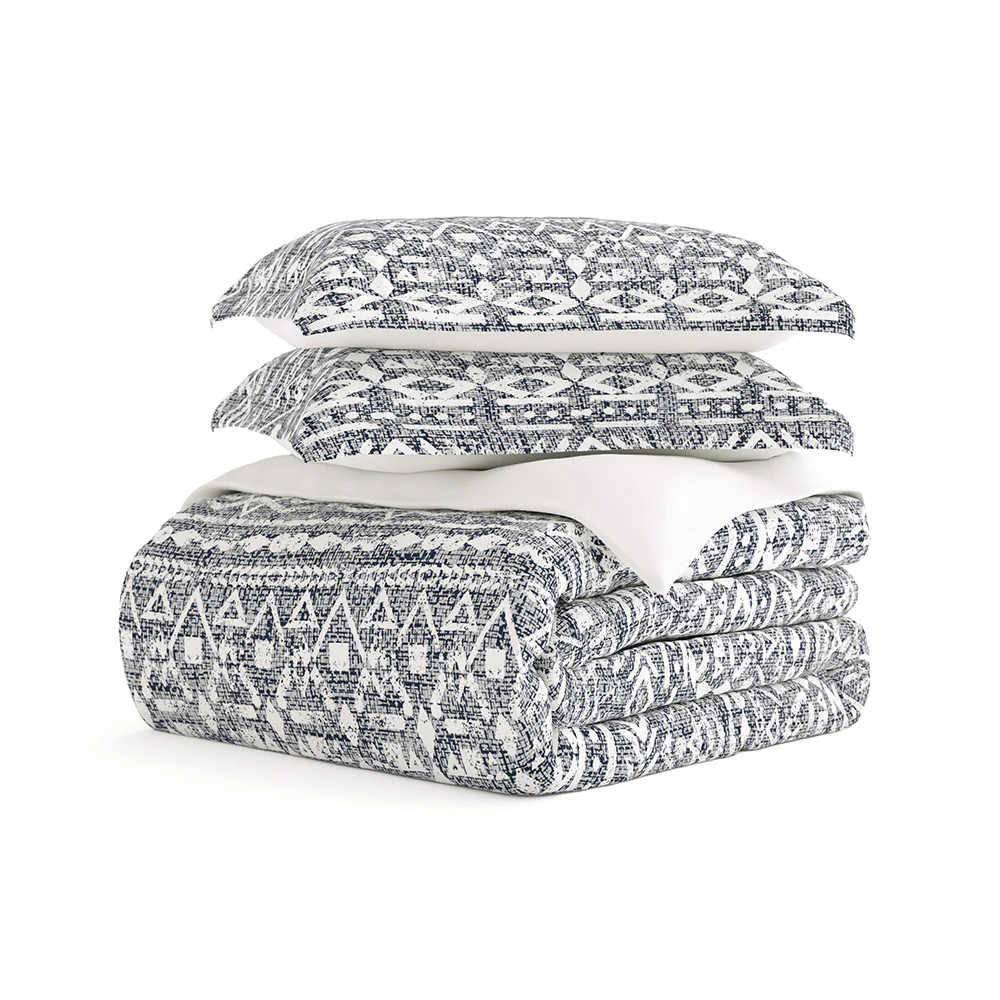 Modern Rustic Pattern 3-Piece Reversible Duvet Cover Set - Image 6