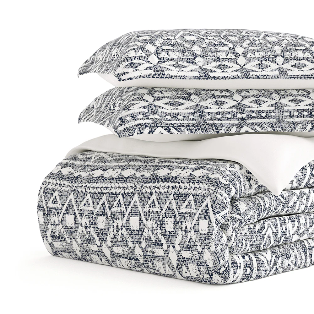 Modern Rustic Pattern 3-Piece Reversible Duvet Cover Set - Image 7