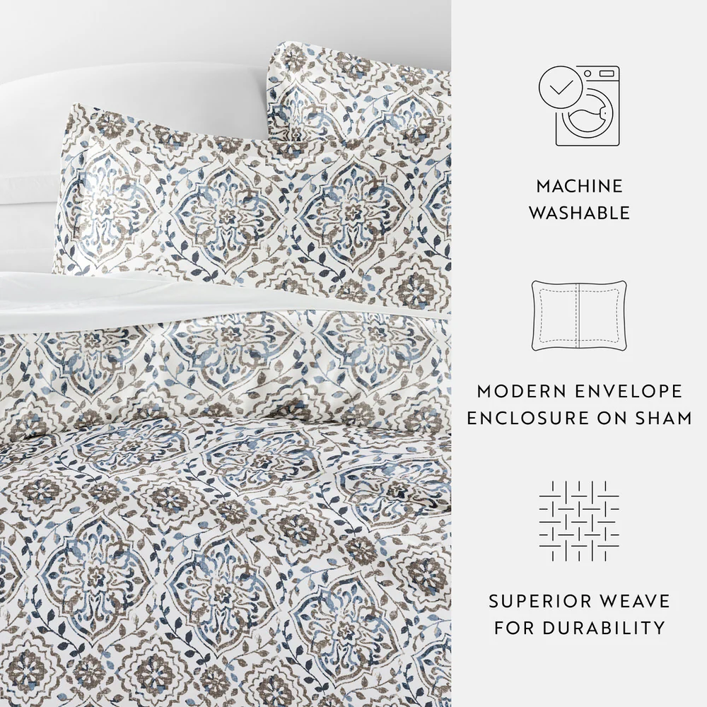 Oasis Pattern 3-Piece Duvet Cover Set - Image 7