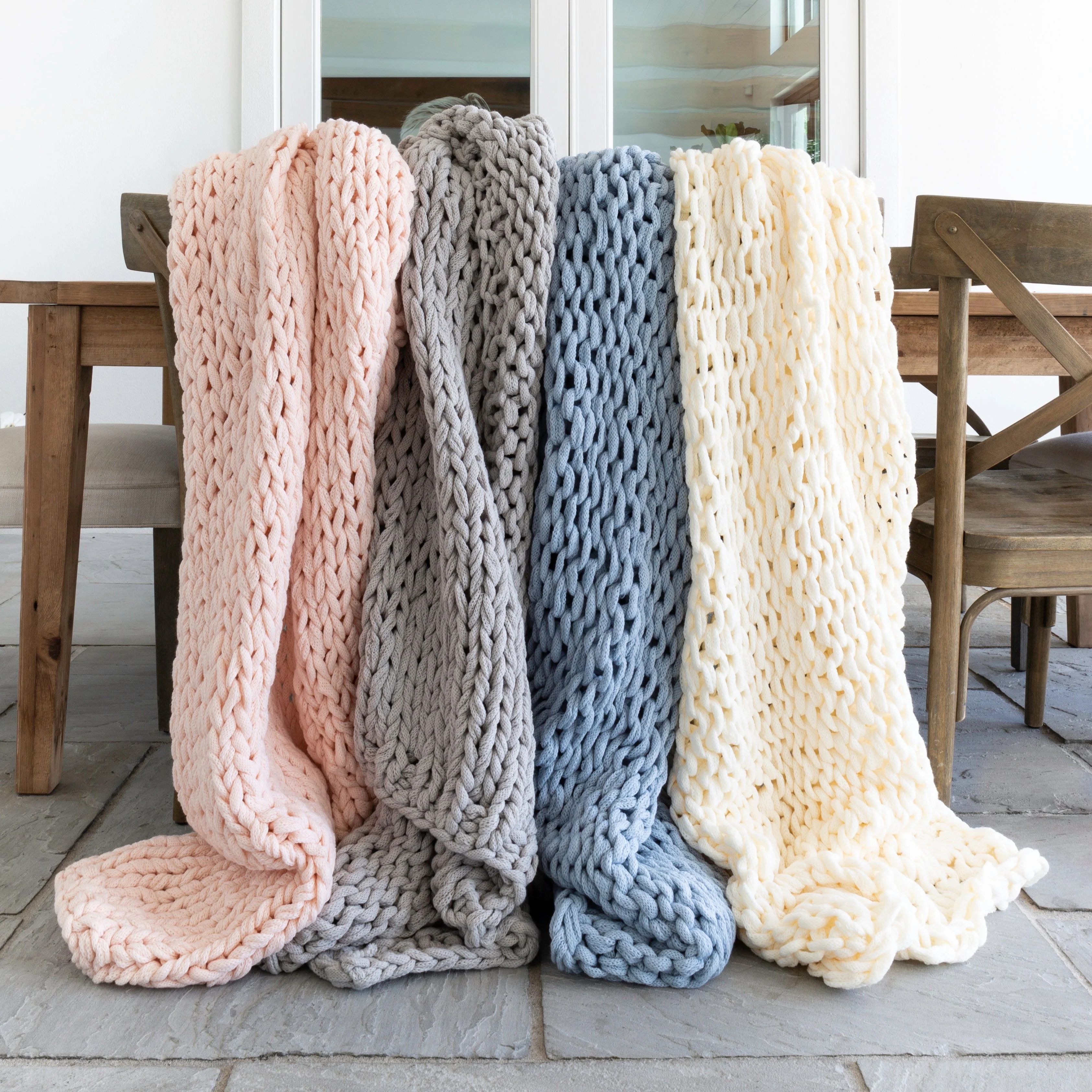 Oversized Chunky Knit Blanket (Sale) - Image 41