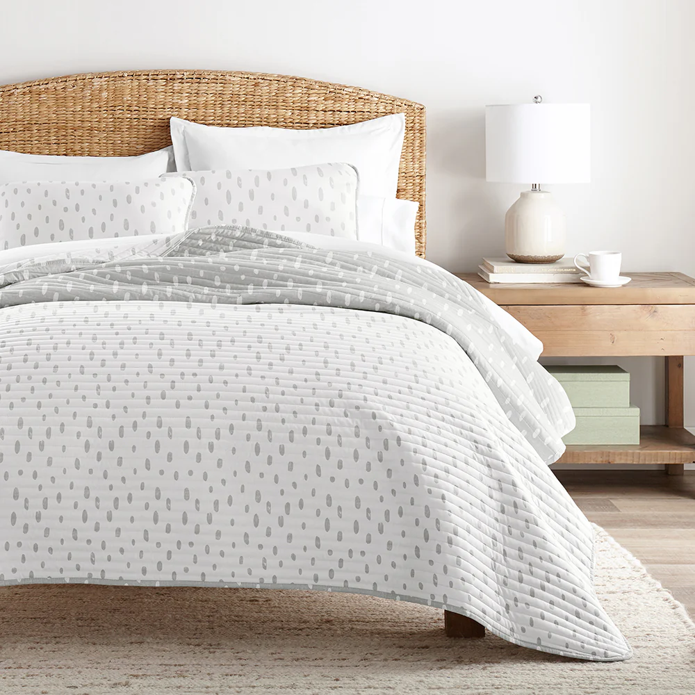 Painted Dots Reversible Quilted Coverlet Set - Sale - Image 4