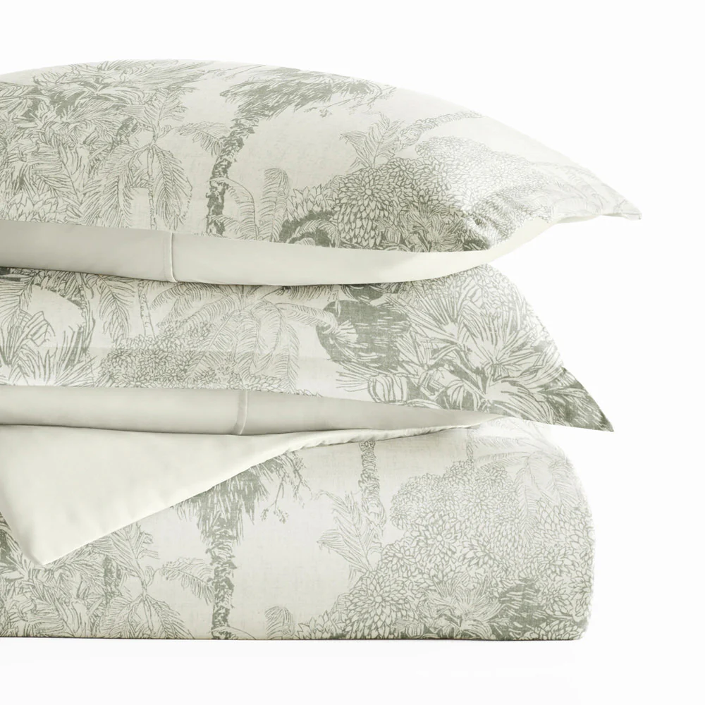 Paradise Toile Pattern 3-Piece Reversible Duvet Cover Set - Image 11