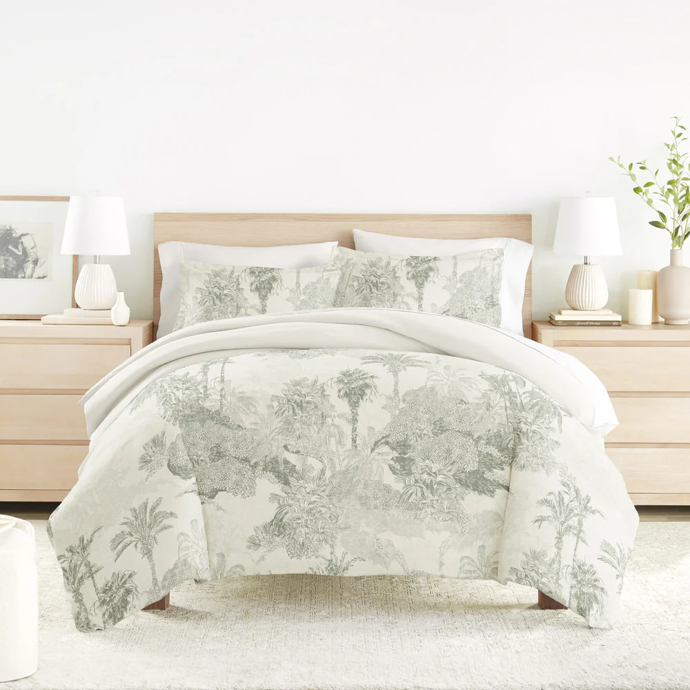 Paradise Toile Pattern 3-Piece Reversible Duvet Cover Set - Image 5
