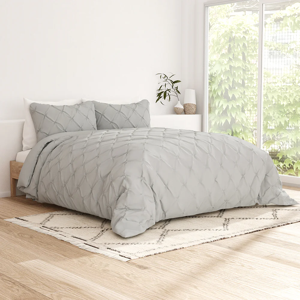 Pinch-Pleat 3-Piece Duvet Cover Set - Image 10