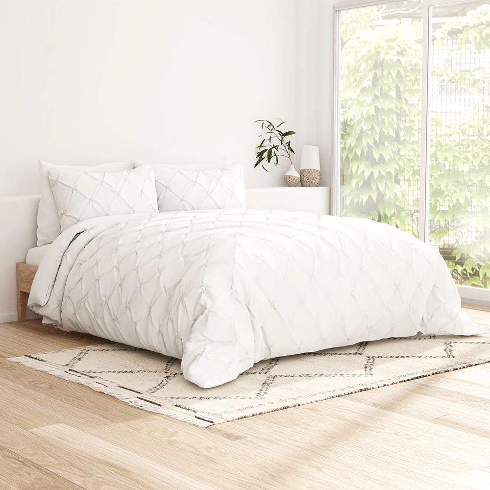 Pinch-Pleat 3-Piece Duvet Cover Set - Image 12