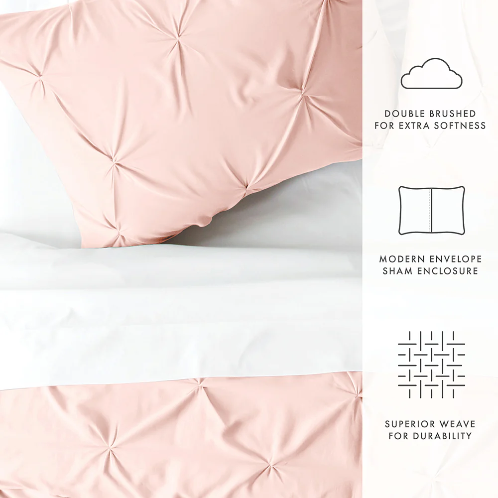 Pinch-Pleat 3-Piece Duvet Cover Set - Image 15