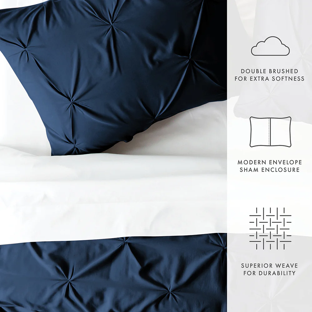 Pinch-Pleat 3-Piece Duvet Cover Set - Image 17