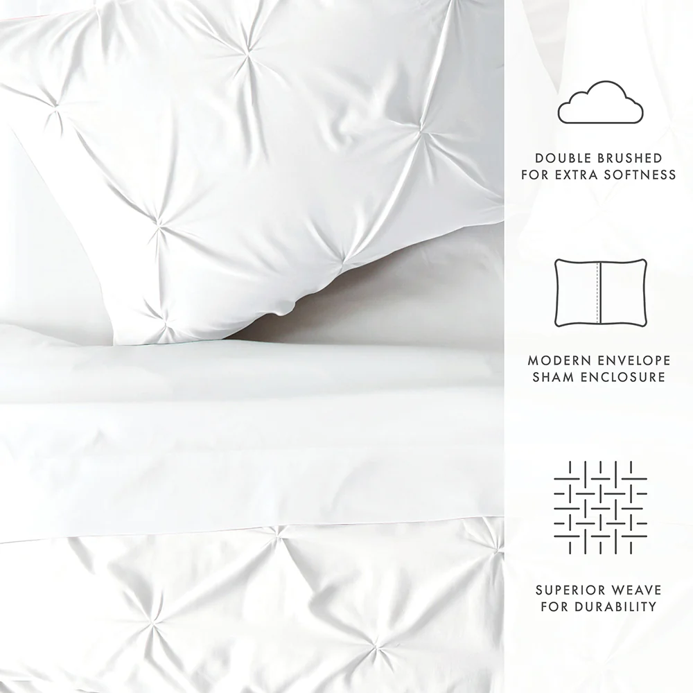 Pinch-Pleat 3-Piece Duvet Cover Set - Image 18