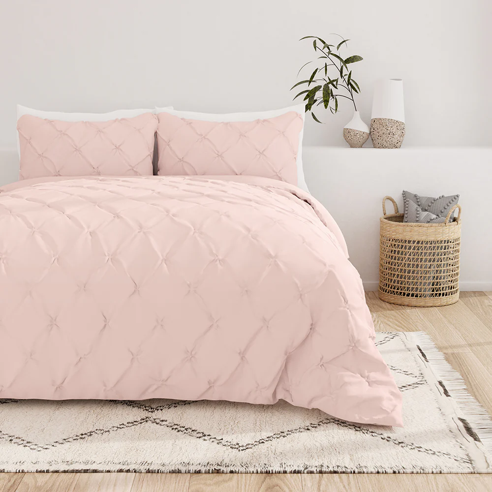 Pinch-Pleat 3-Piece Duvet Cover Set - Image 3