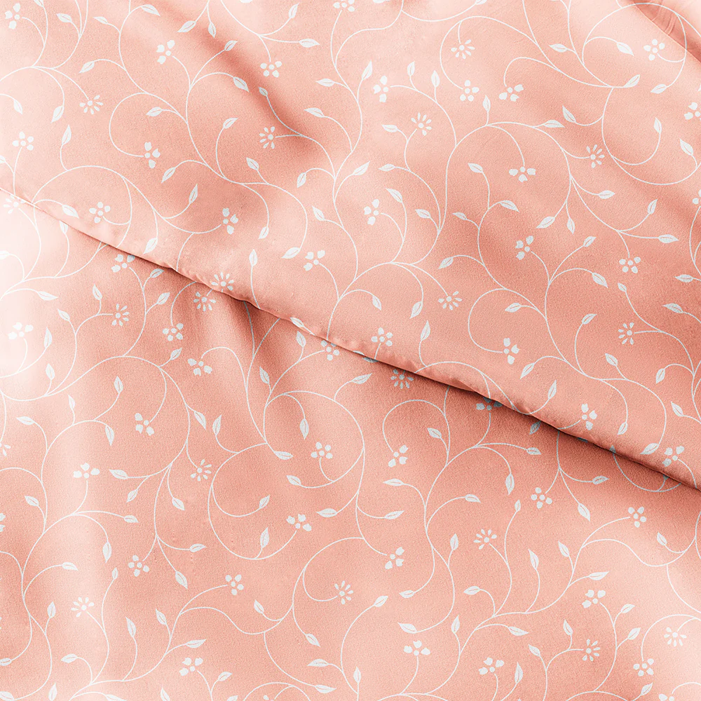 Pink Buds Pattern 3-Piece Duvet Cover Set - Image 7