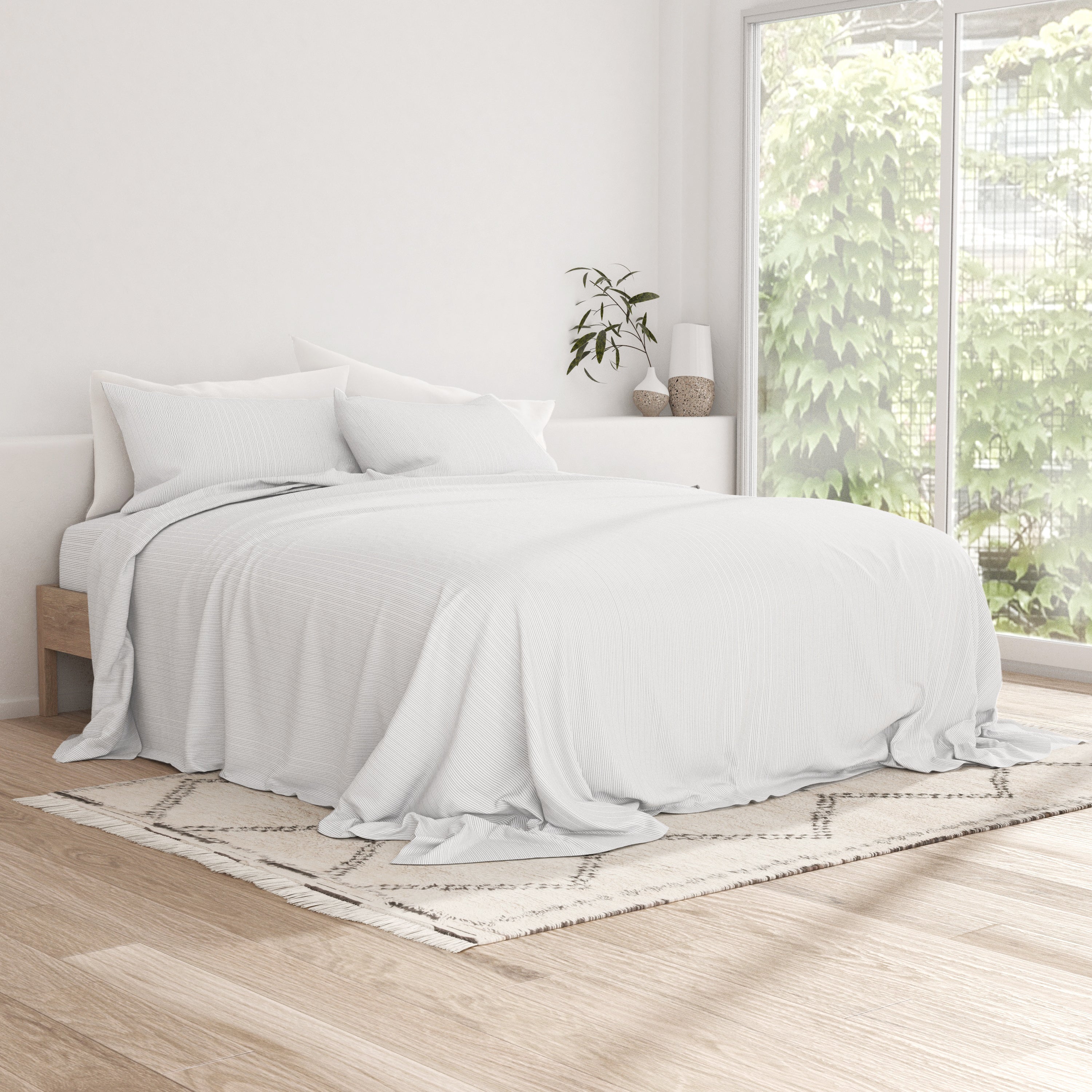 Pinstriped Pattern 4-Piece Sheet Set - Image 4