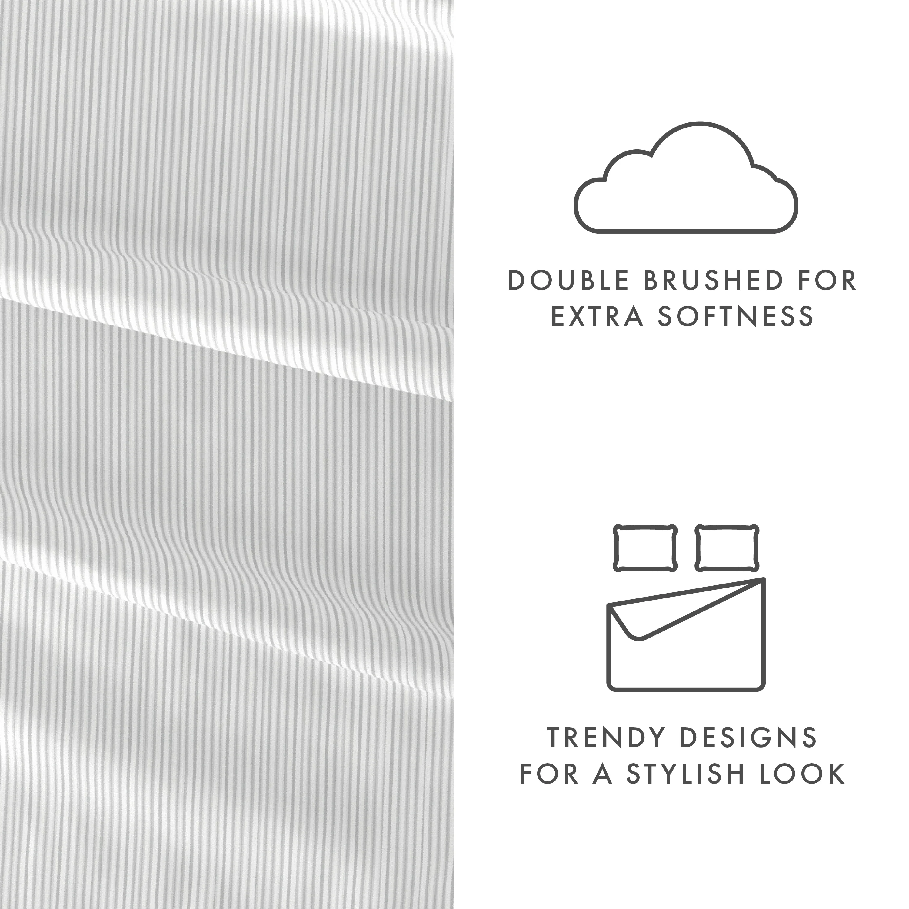 Pinstriped Pattern 4-Piece Sheet Set - Image 6