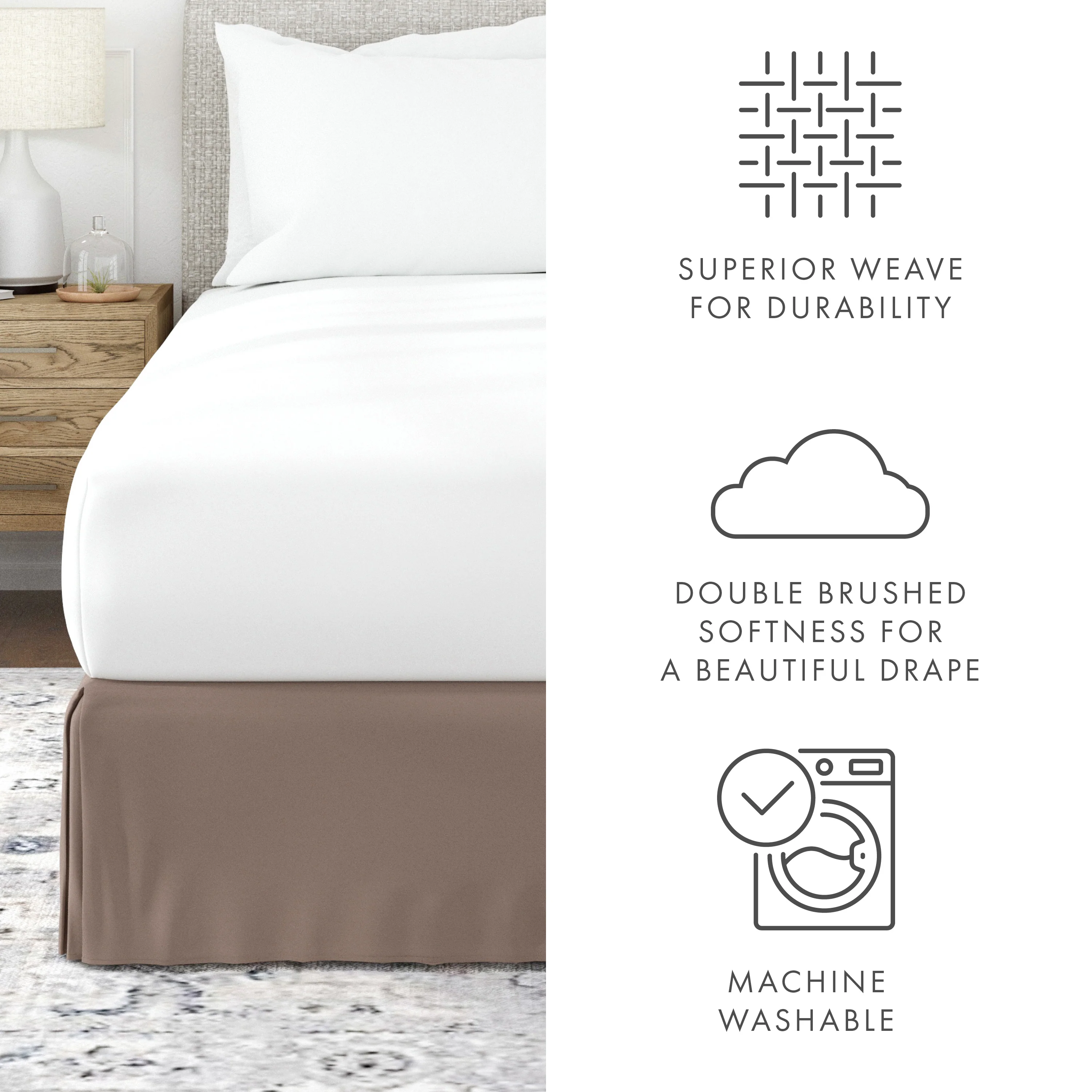 Pleated Dust Ruffle Bed Skirt - Image 60
