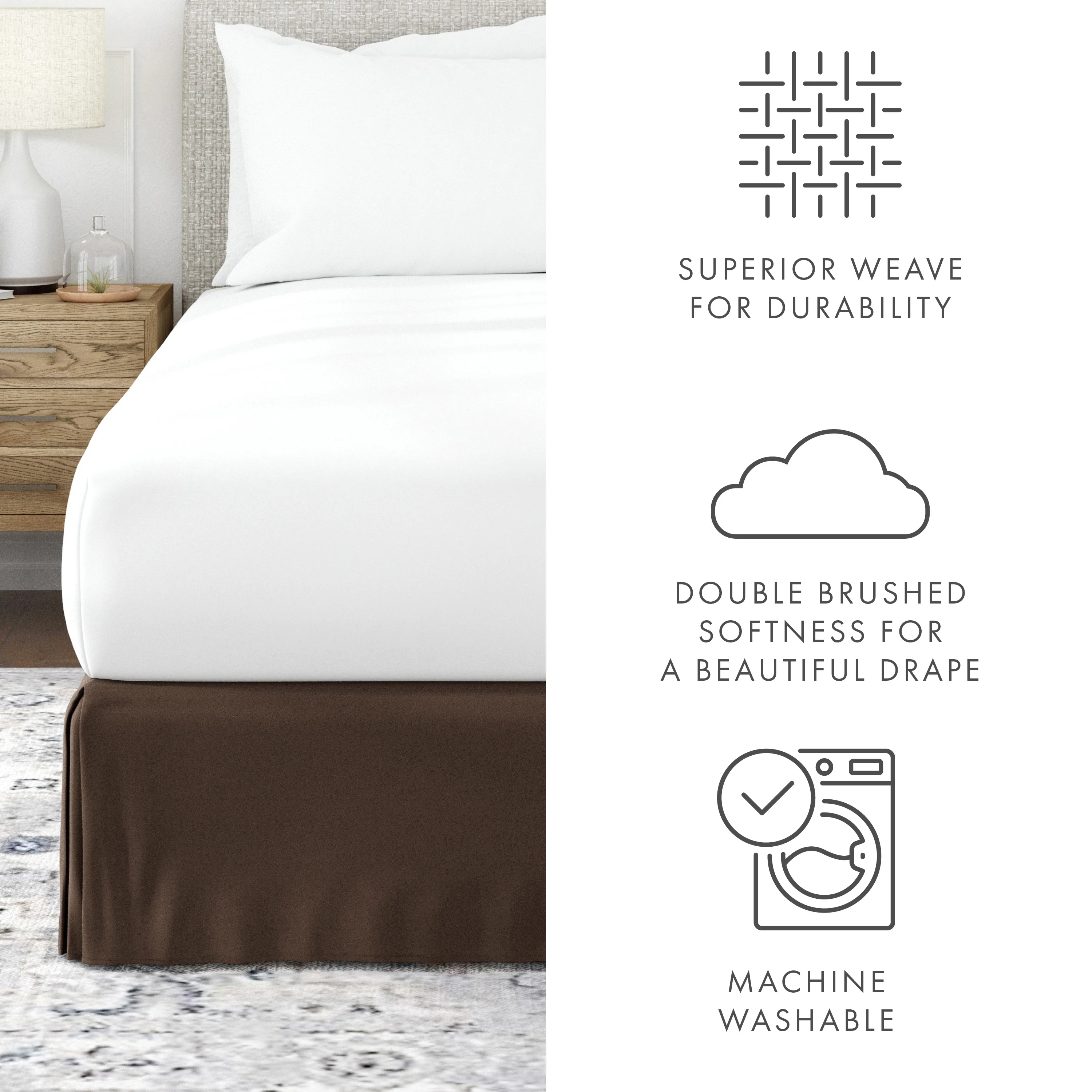 Pleated Dust Ruffle Bed Skirt - Image 61