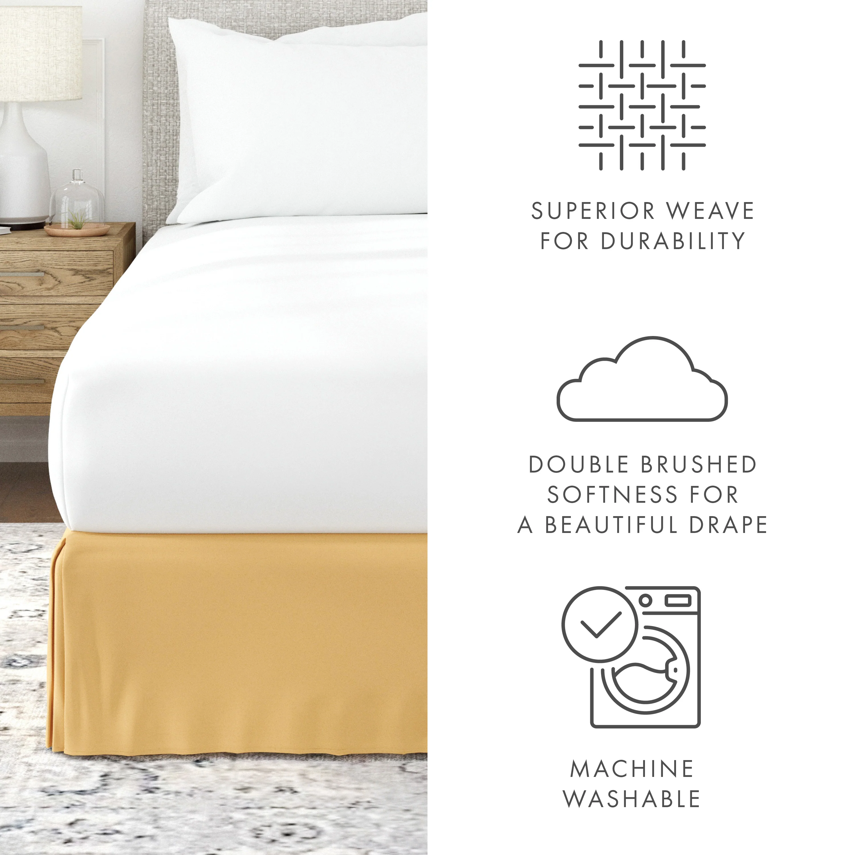 Pleated Dust Ruffle Bed Skirt - Image 62