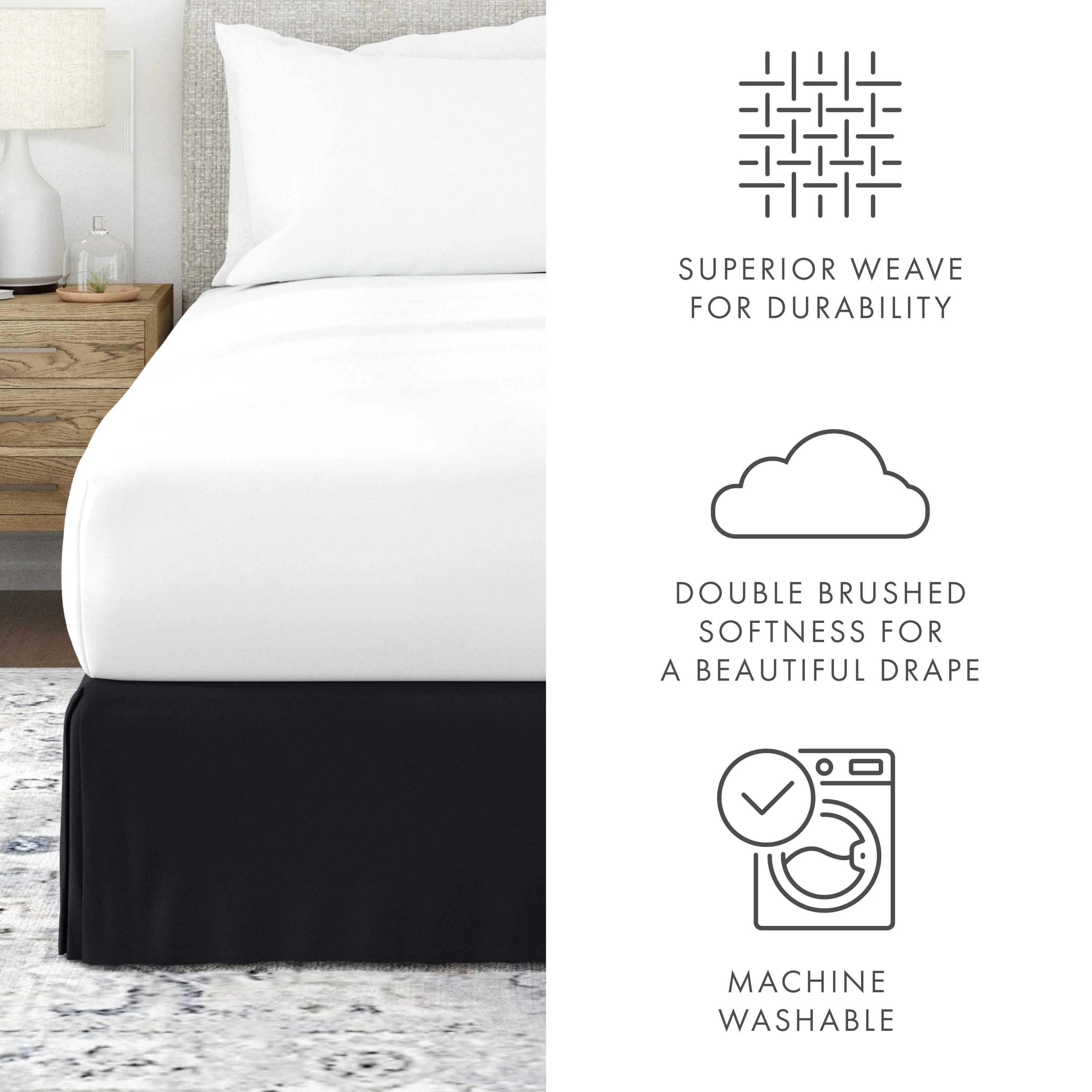 Pleated Dust Ruffle Bed Skirt - Image 65