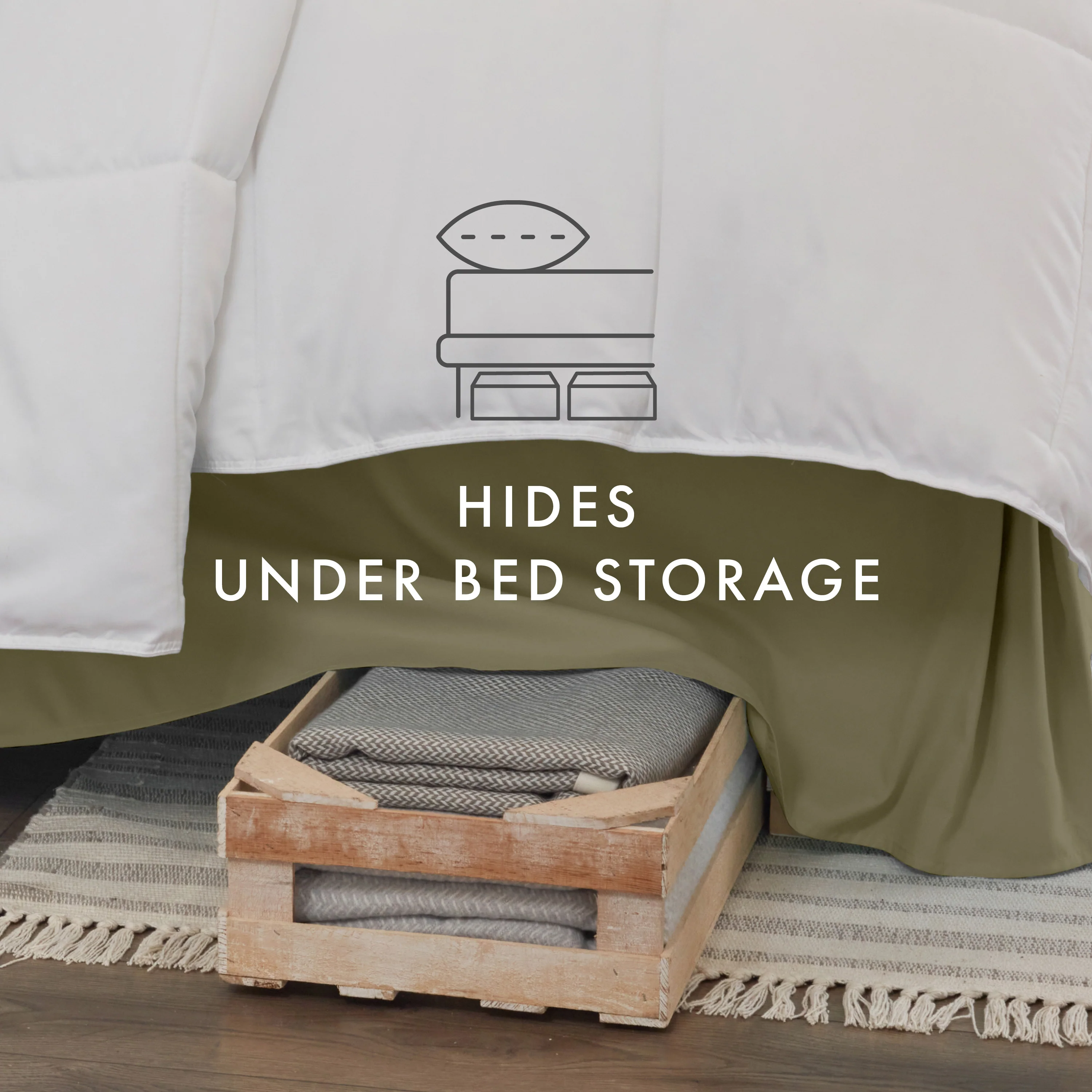 Pleated Dust Ruffle Bed Skirt - Image 85