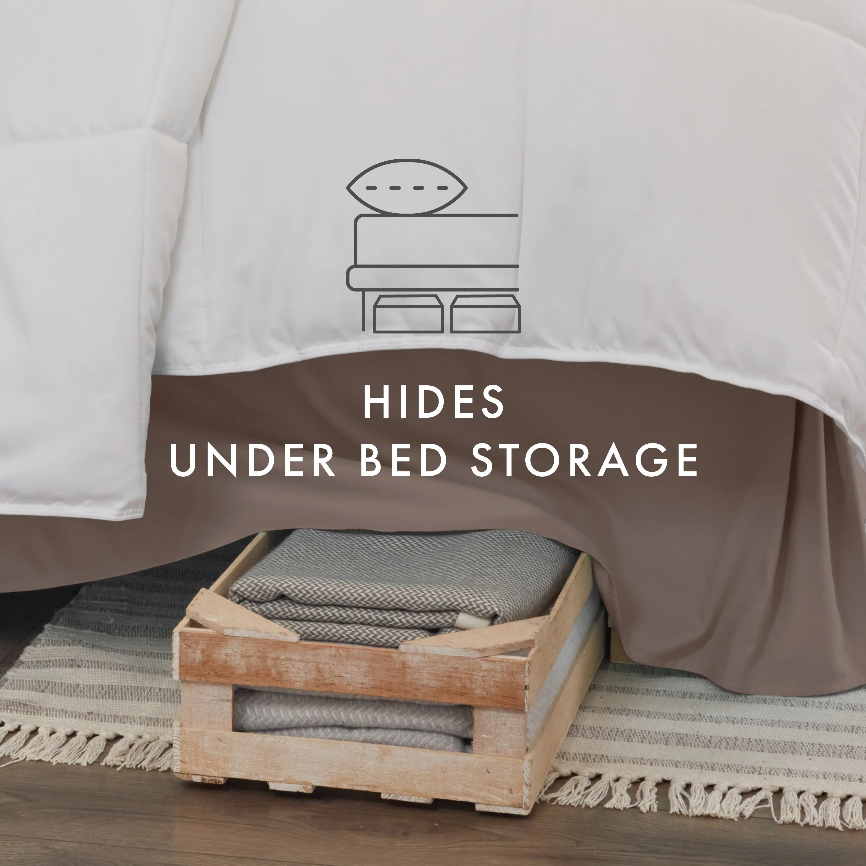 Pleated Dust Ruffle Bed Skirt - Image 86