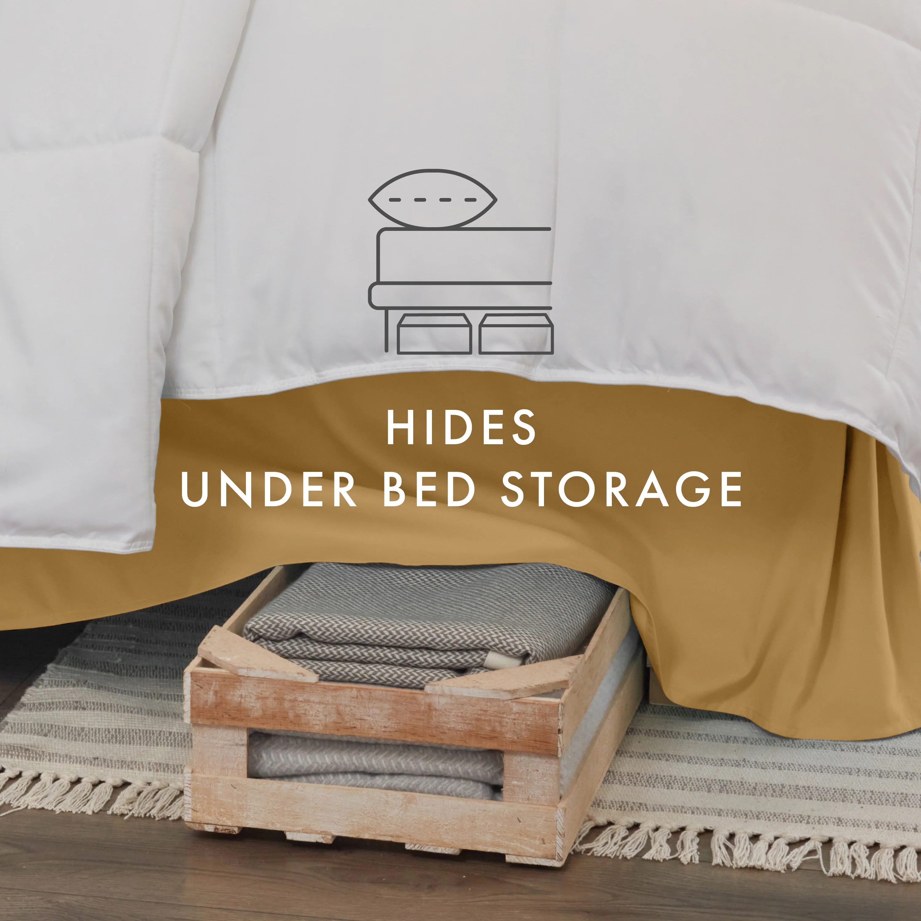 Pleated Dust Ruffle Bed Skirt - Image 88