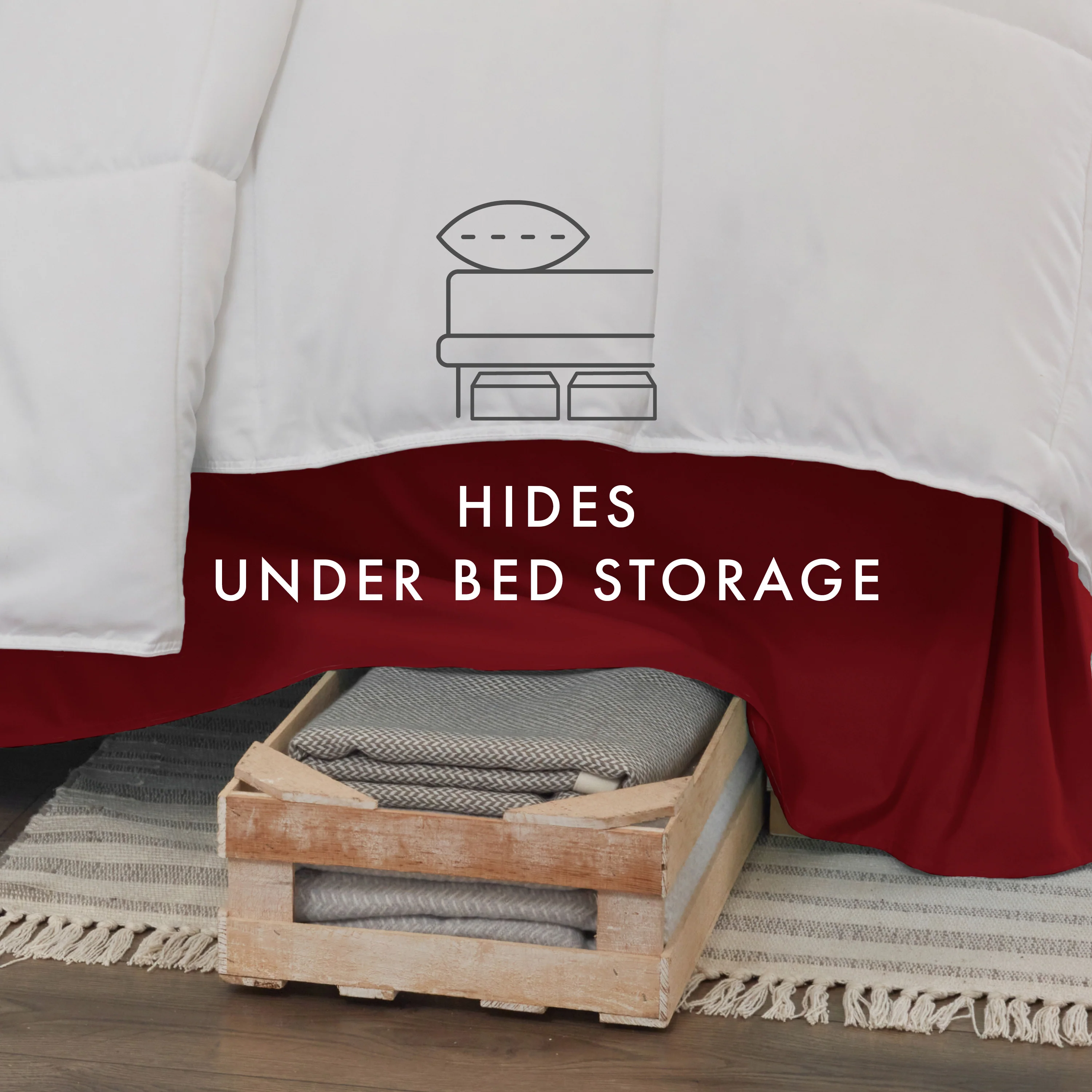 Pleated Dust Ruffle Bed Skirt - Image 90