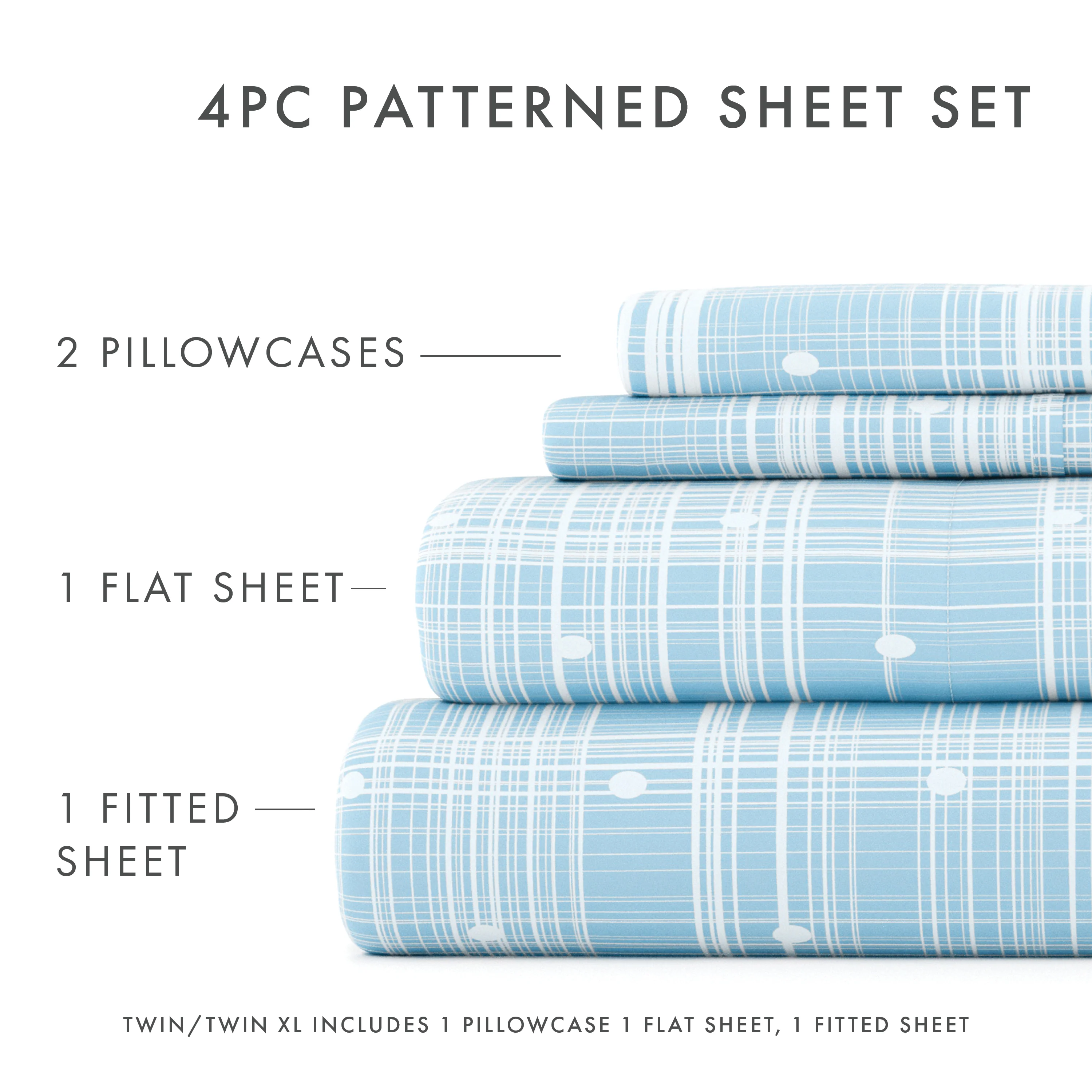 Polkadot Pattern 4-Piece Sheet Set - Image 18