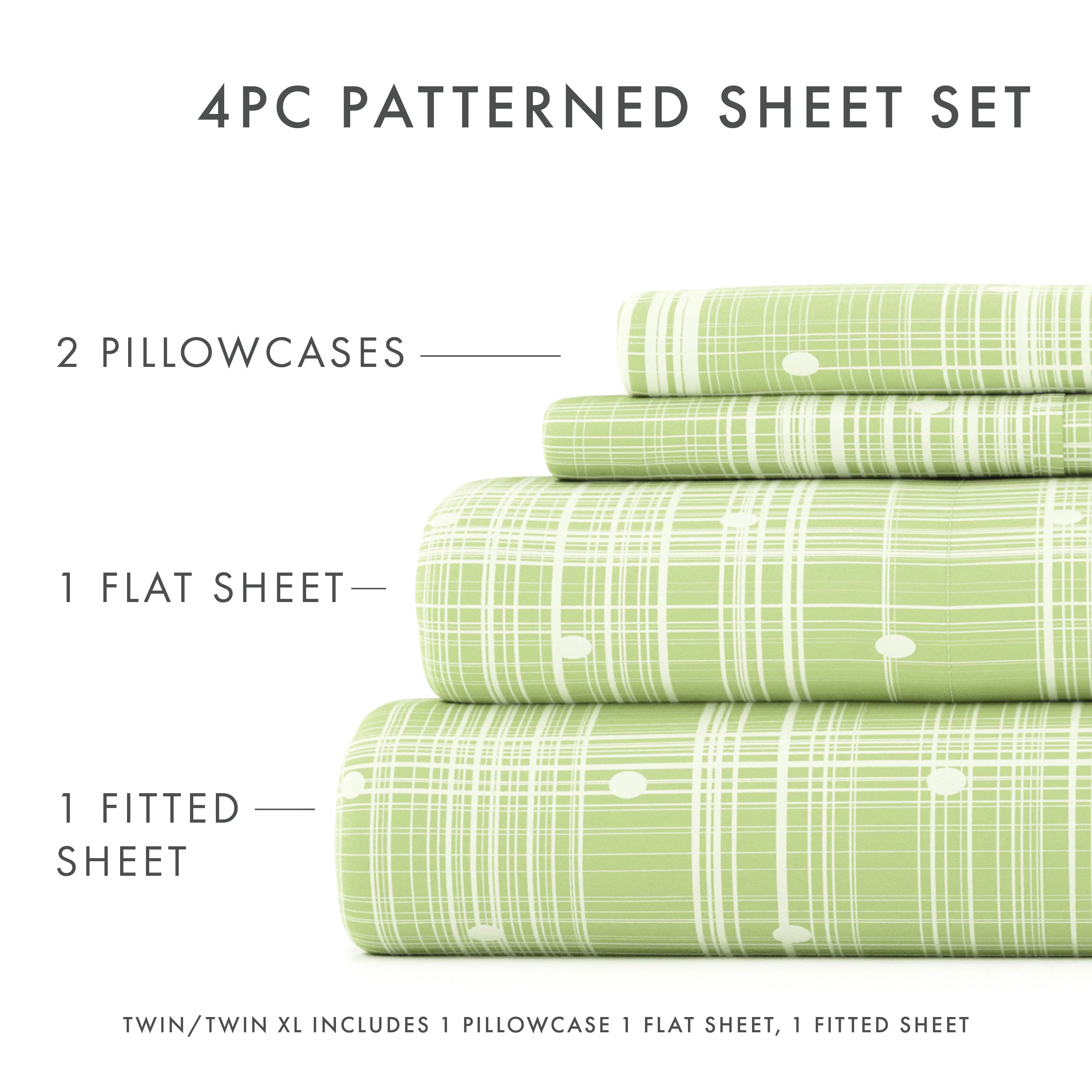 Polkadot Pattern 4-Piece Sheet Set - Image 20