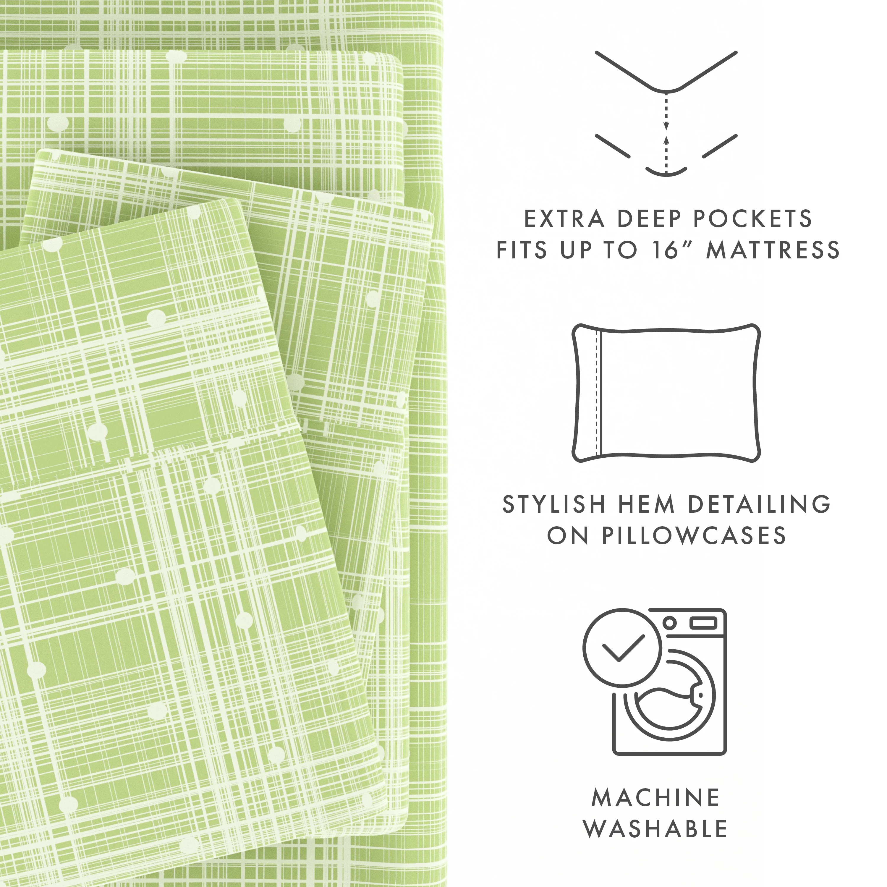 Polkadot Pattern 4-Piece Sheet Set - Image 28