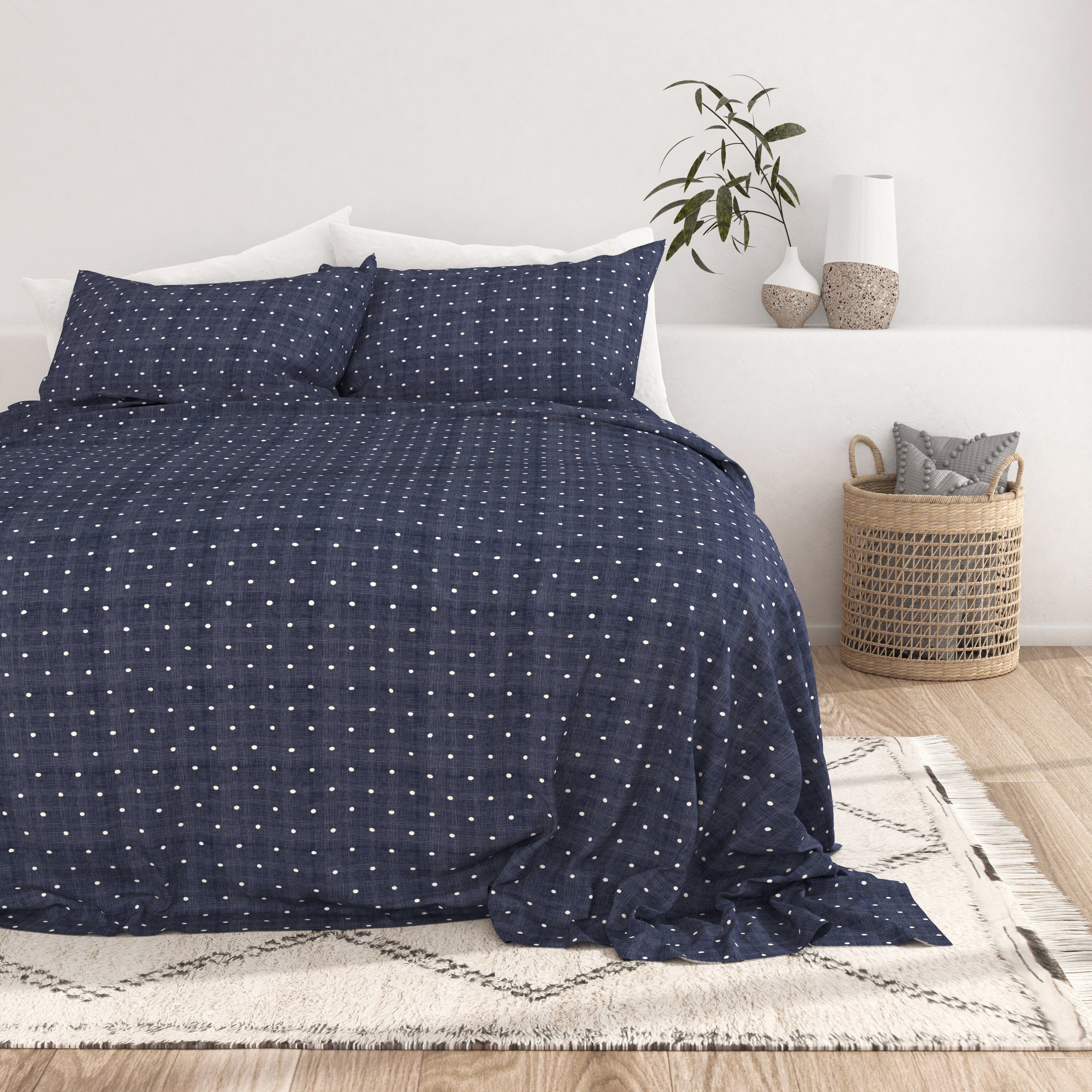 Polkadot Pattern 4-Piece Sheet Set - Image 9